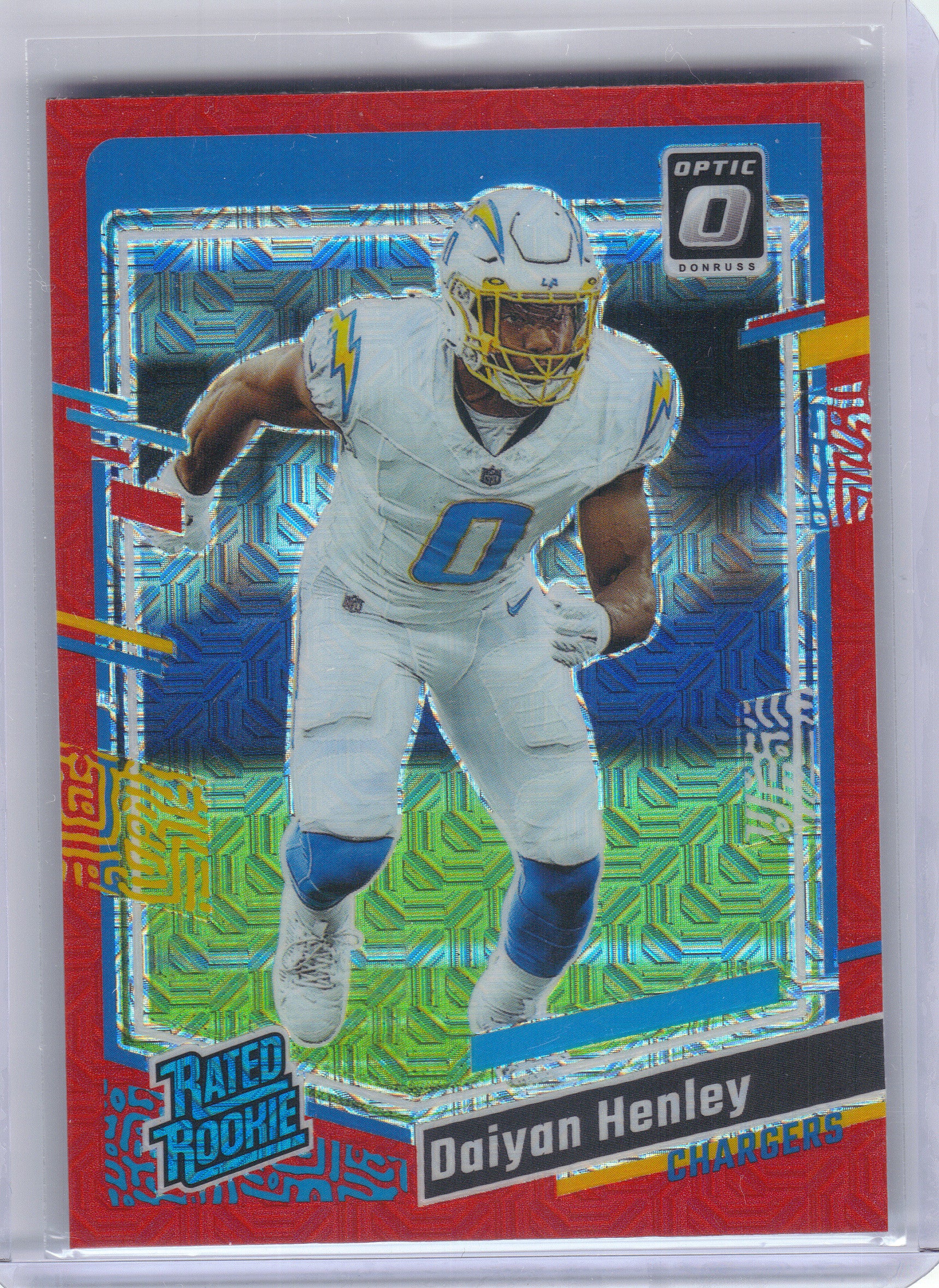 2023 Donruss Optic #263 Daiyan Henley Red Mojo Los Angeles Chargers RC