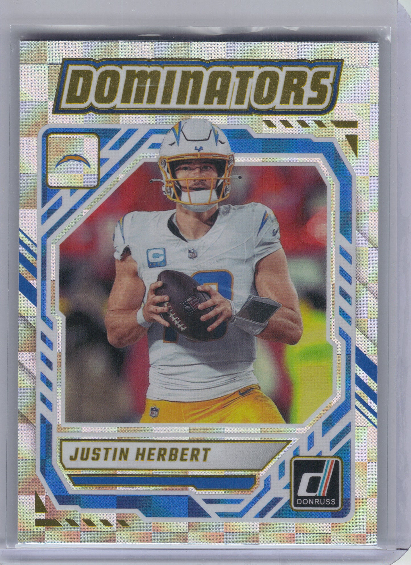 2025 Donruss #DOM-JHT Justin Herbert Dominators Los Angeles Chargers