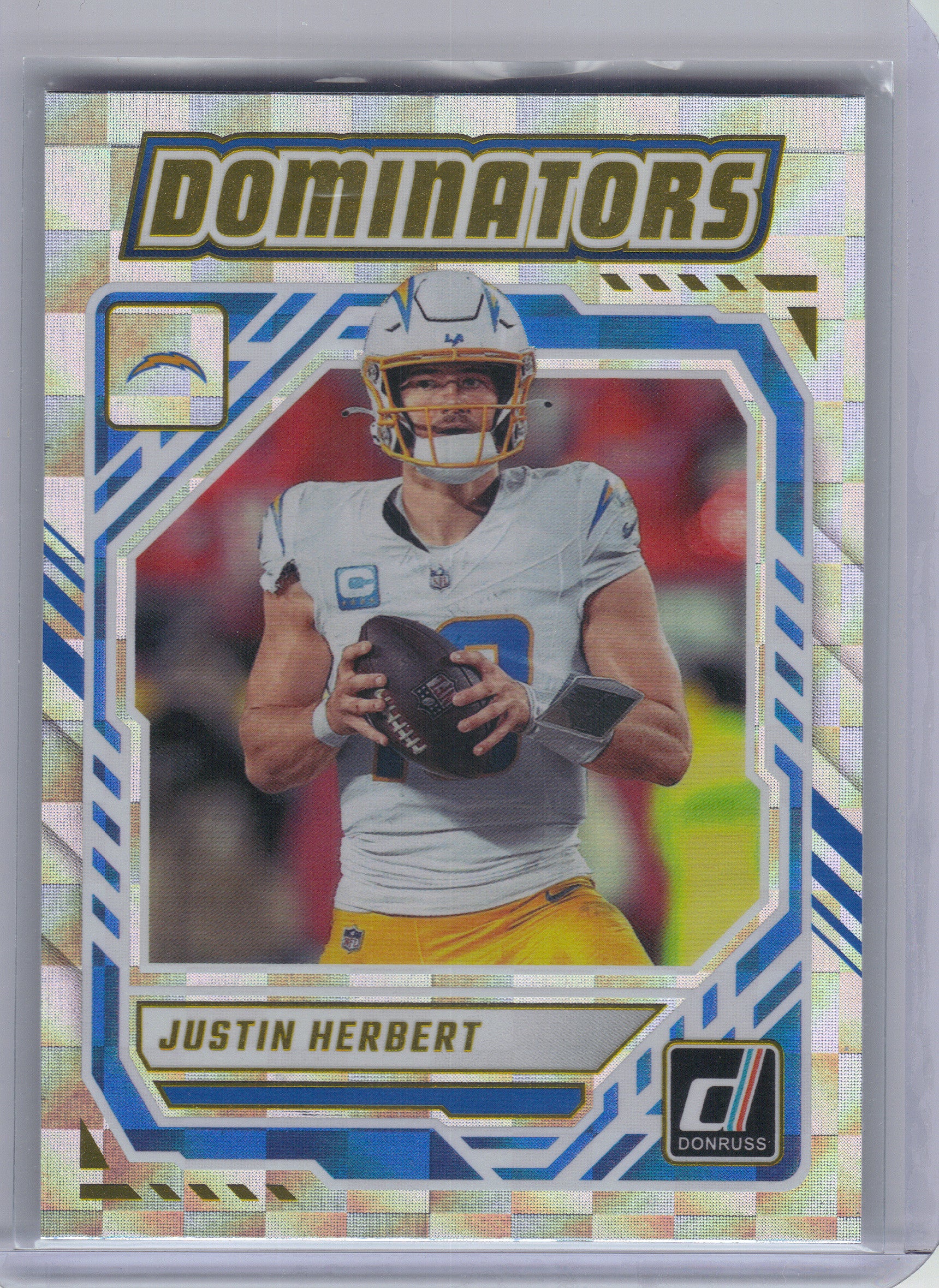 2025 Donruss #DOM-JHT Justin Herbert Dominators Los Angeles Chargers