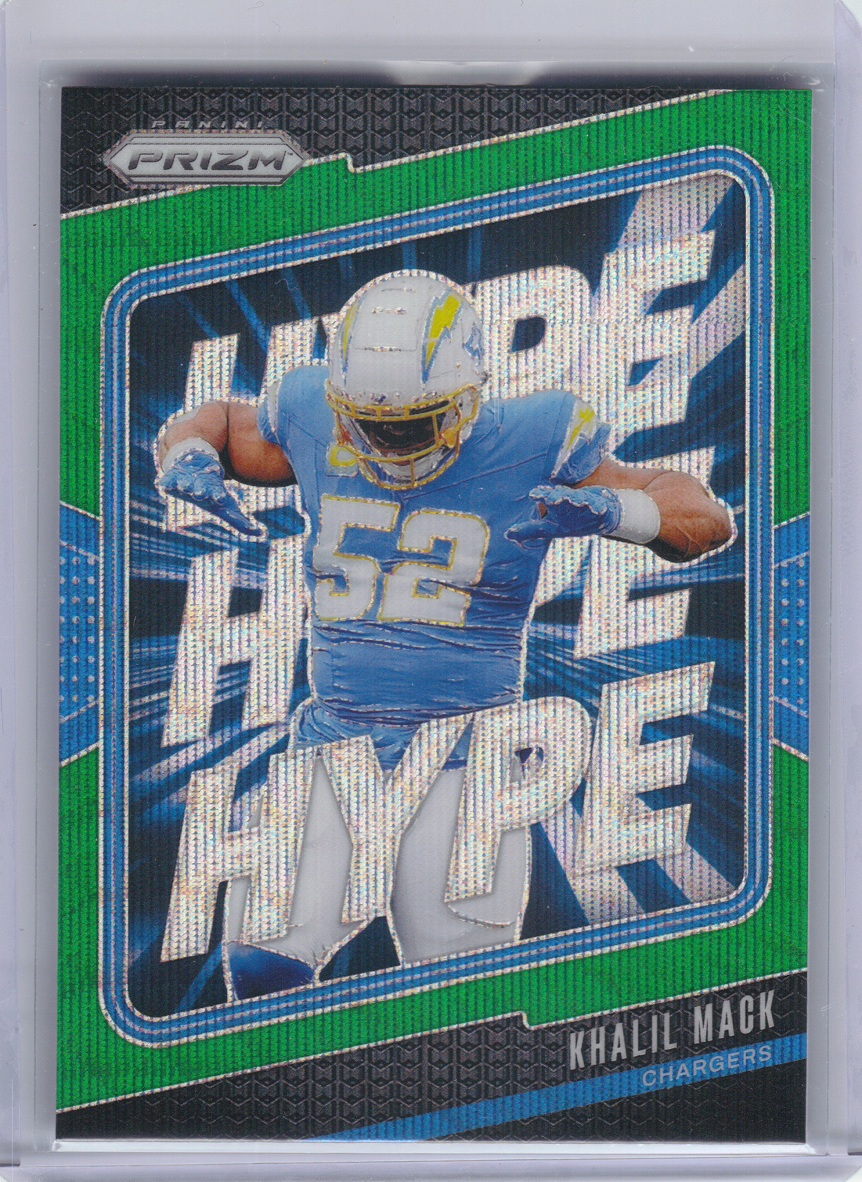 2024 Panini Prizm #10 Khalil Mack Hype Green Wave Prizm Los Angeles Chargers