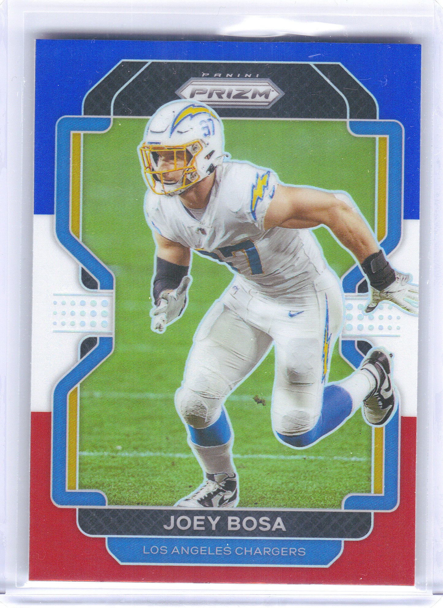 2021 Panini Prizm #171 Joey Bosa Red White and Blue Los Angeles Chargers