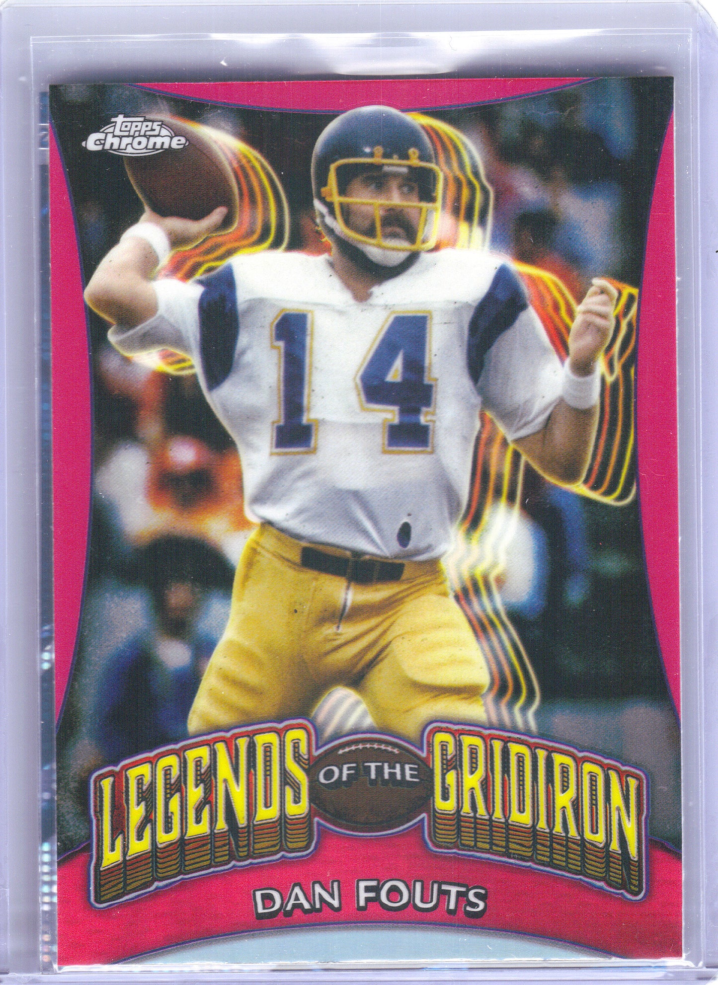 2024 Topps Chrome #LOG-9 Dan Fouts Legends of the Gridiron Pink Refractor San Diego Chargers