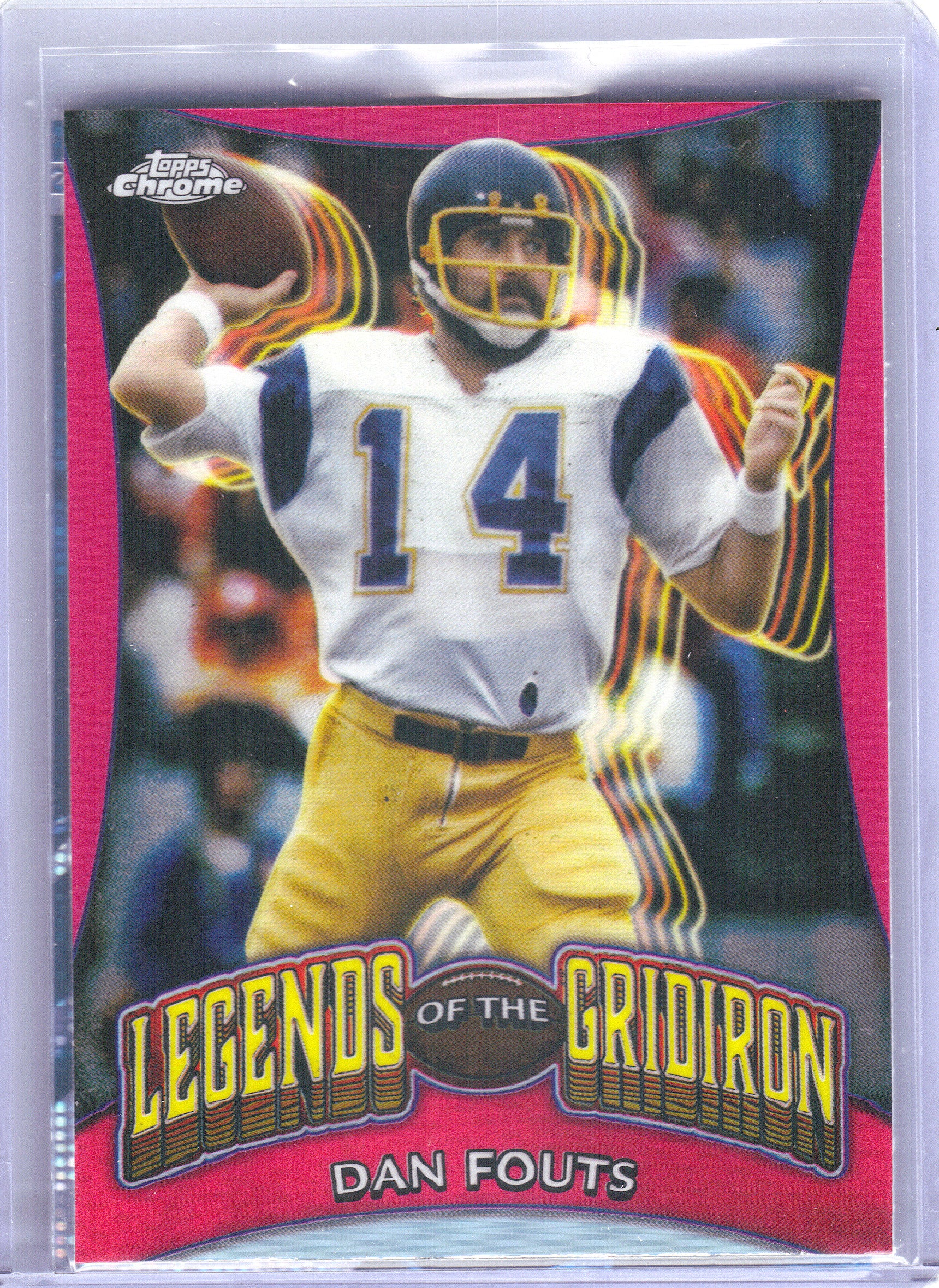 2024 Topps Chrome #LOG-9 Dan Fouts Legends of the Gridiron Pink Refractor San Diego Chargers