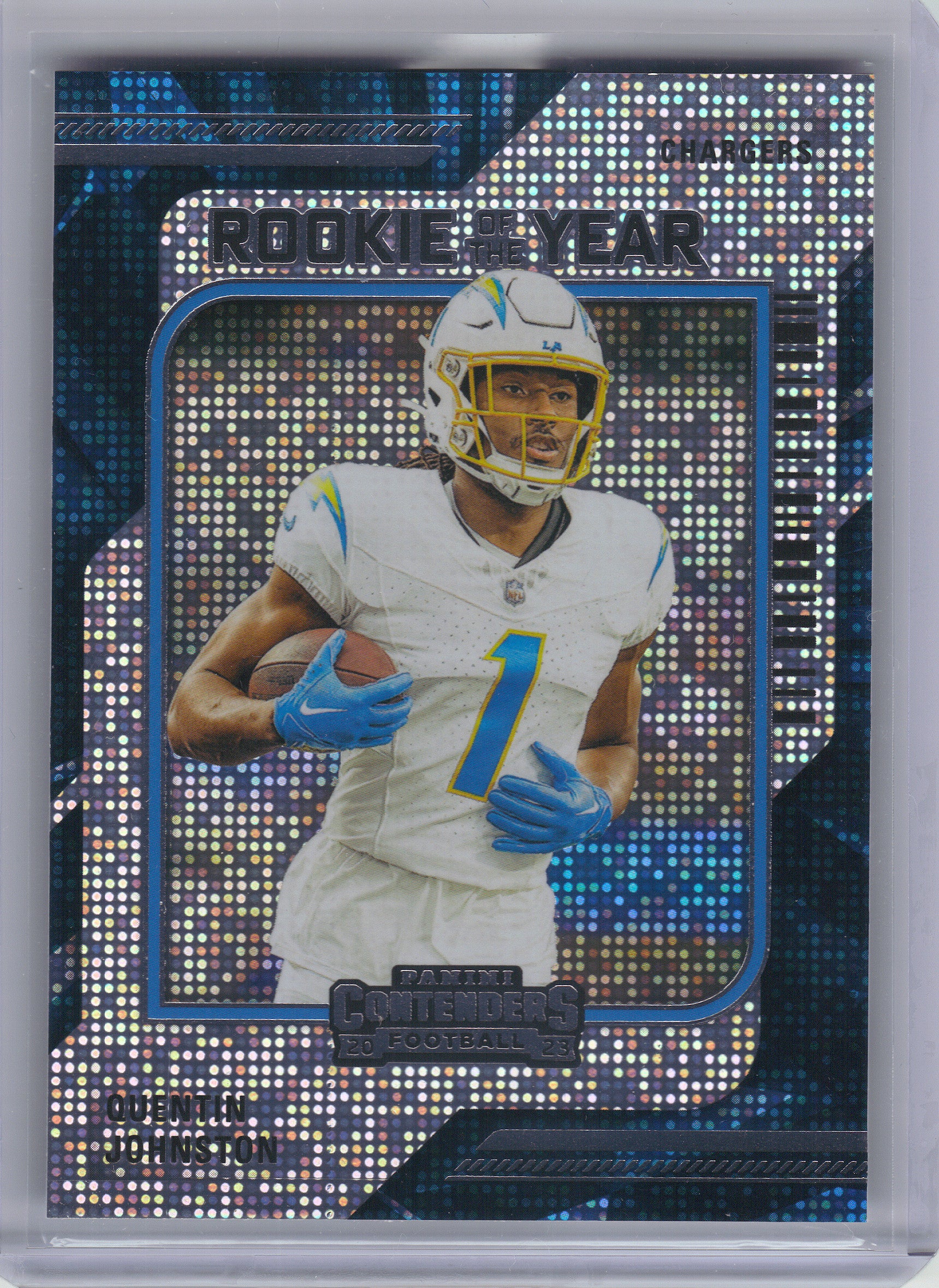 2023 Panini Contenders #16 Quentin Johnston Rookie of the Year Contenders Los Angeles Chargers