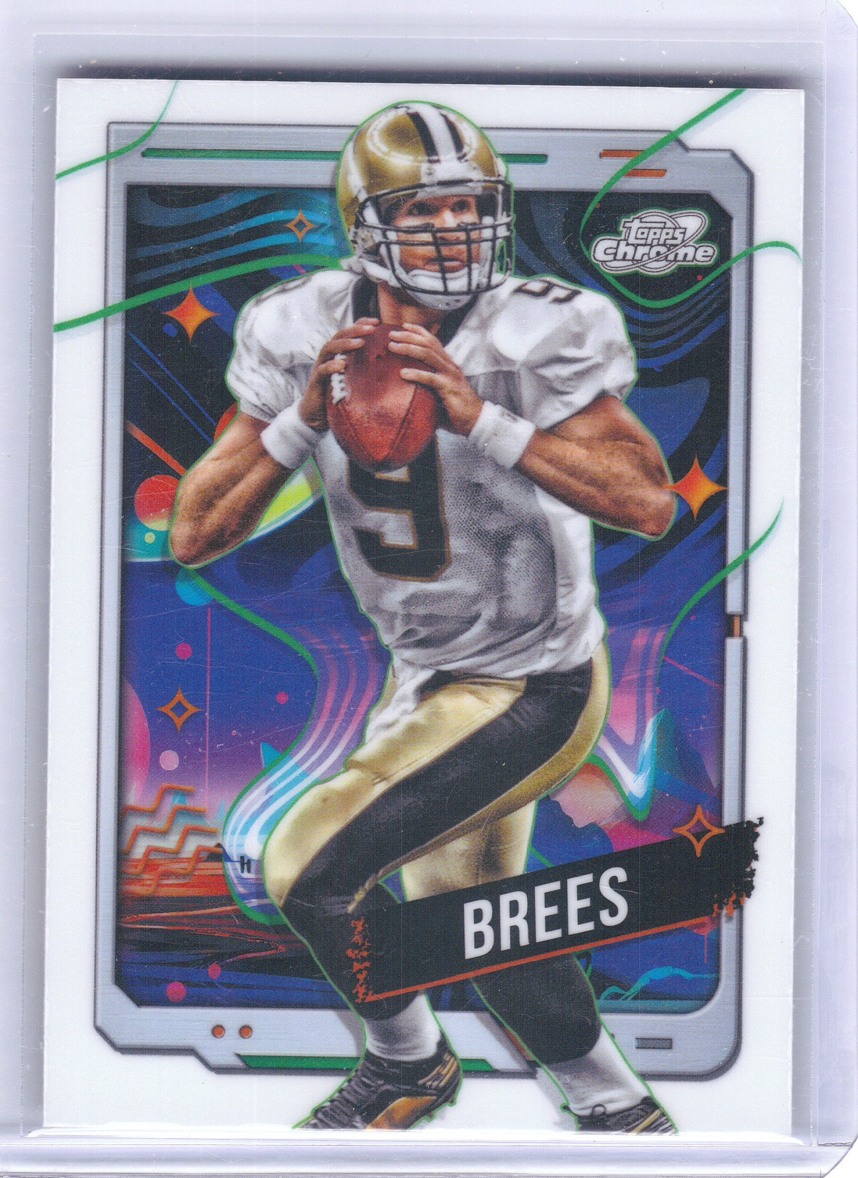 2024 Topps Chrome Cosmic #65 Drew Brees White Hole Refractors New Orleans Saints