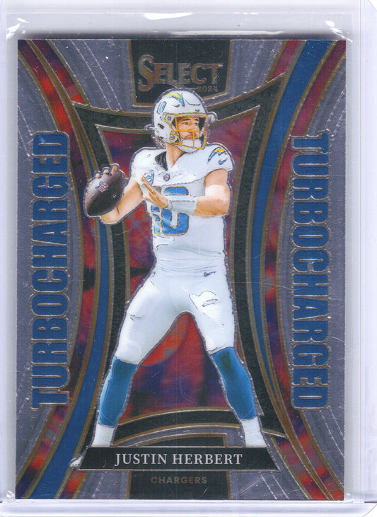 2024 Panini Select #9 Justin Herbert Turbocharged Los Angeles Chargers