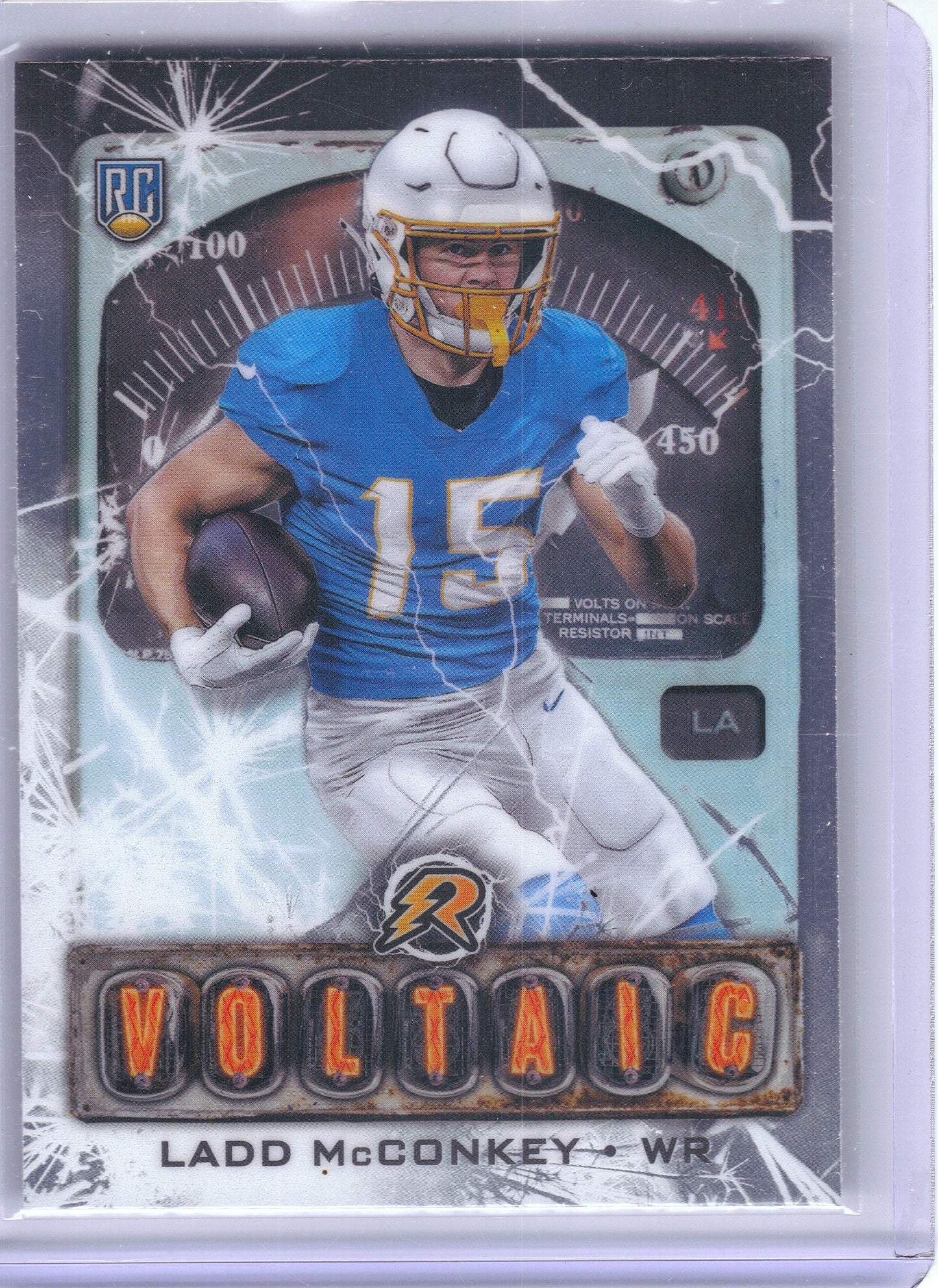 2024 Topps Resurgence #V-12 Ladd McConkey Voltaic Los Angeles Chargers