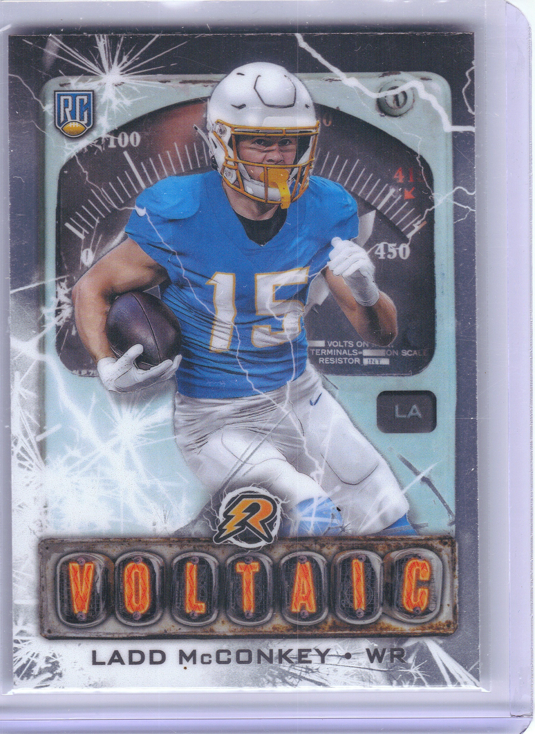 2024 Topps Resurgence #V-12 Ladd McConkey Voltaic Los Angeles Chargers
