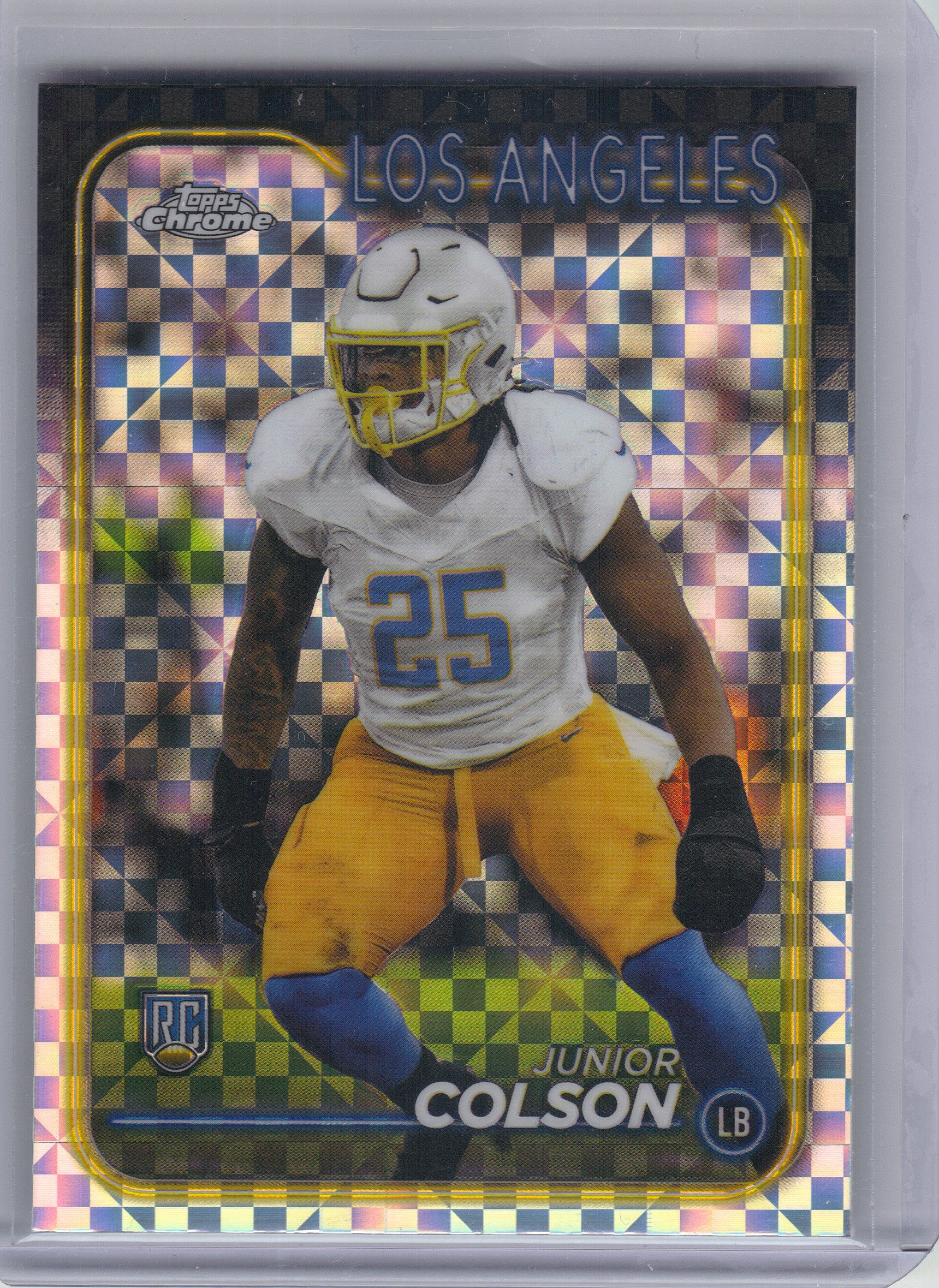 2024 Topps Chrome #291 Junior Colson X-Fractor Los Angeles Chargers RC