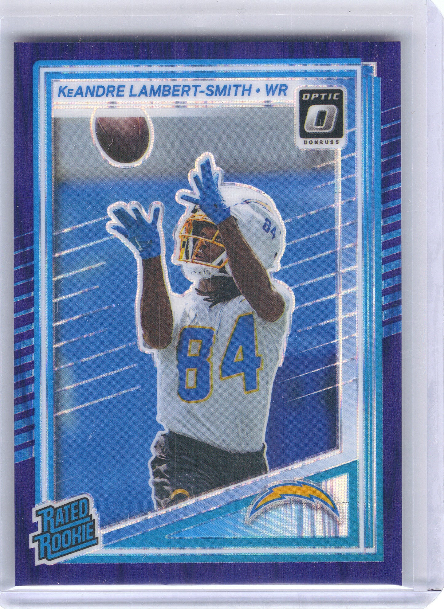 2025 Donruss Optic #271 KeAndre Lambert-Smith Blue Hyper Los Angeles Chargers RC