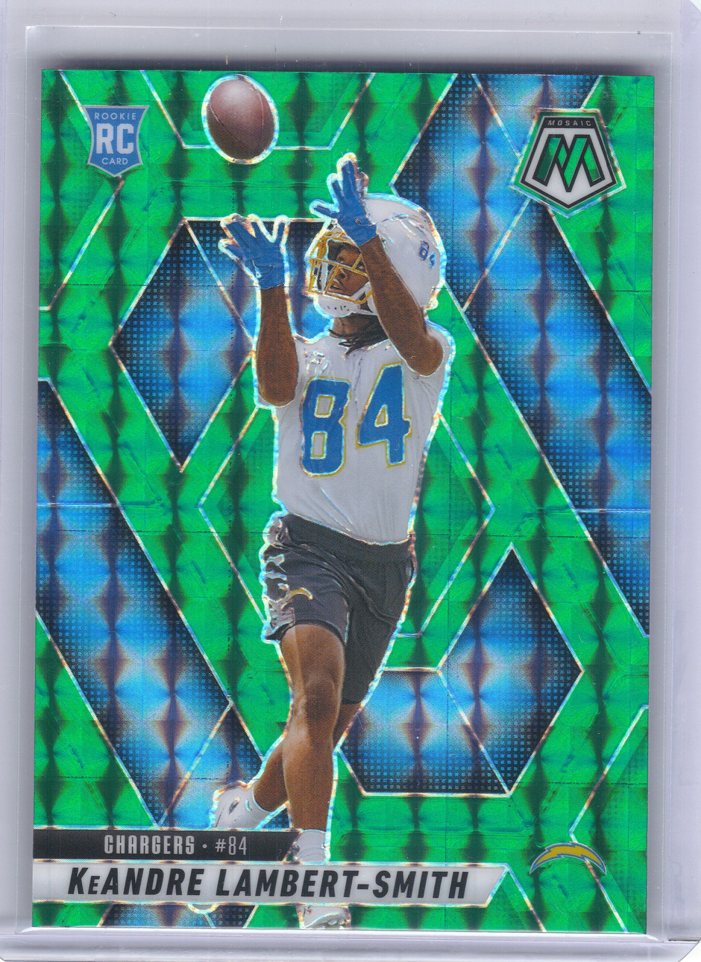 2025 Panini Mosaic #336 KeAndre Lambert-Smith Mosaic Green Los Angeles Chargers RC