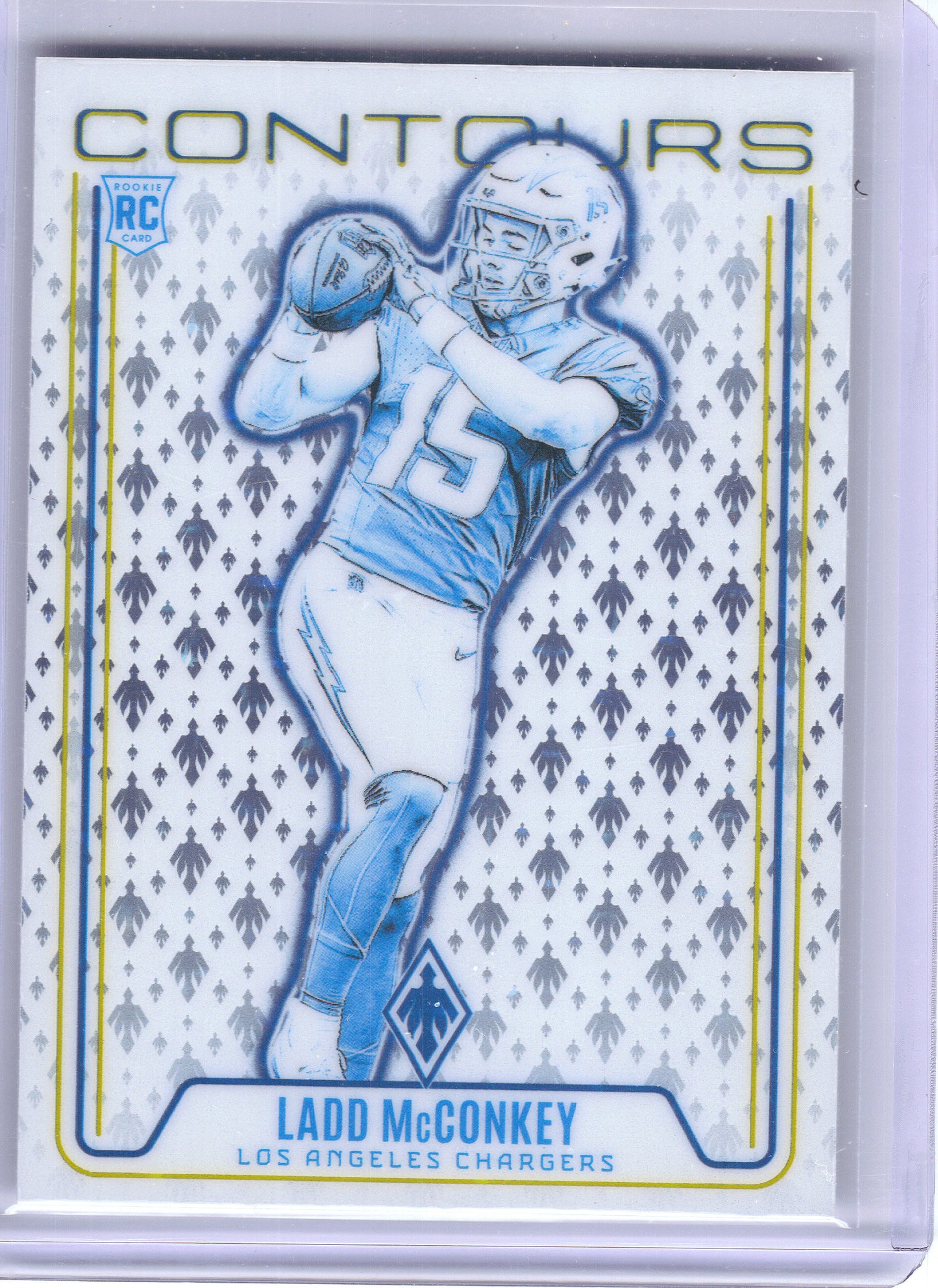 2024 Panini Phoenix #CON-LMY Ladd McConkey Contours Stars Los Angeles Chargers