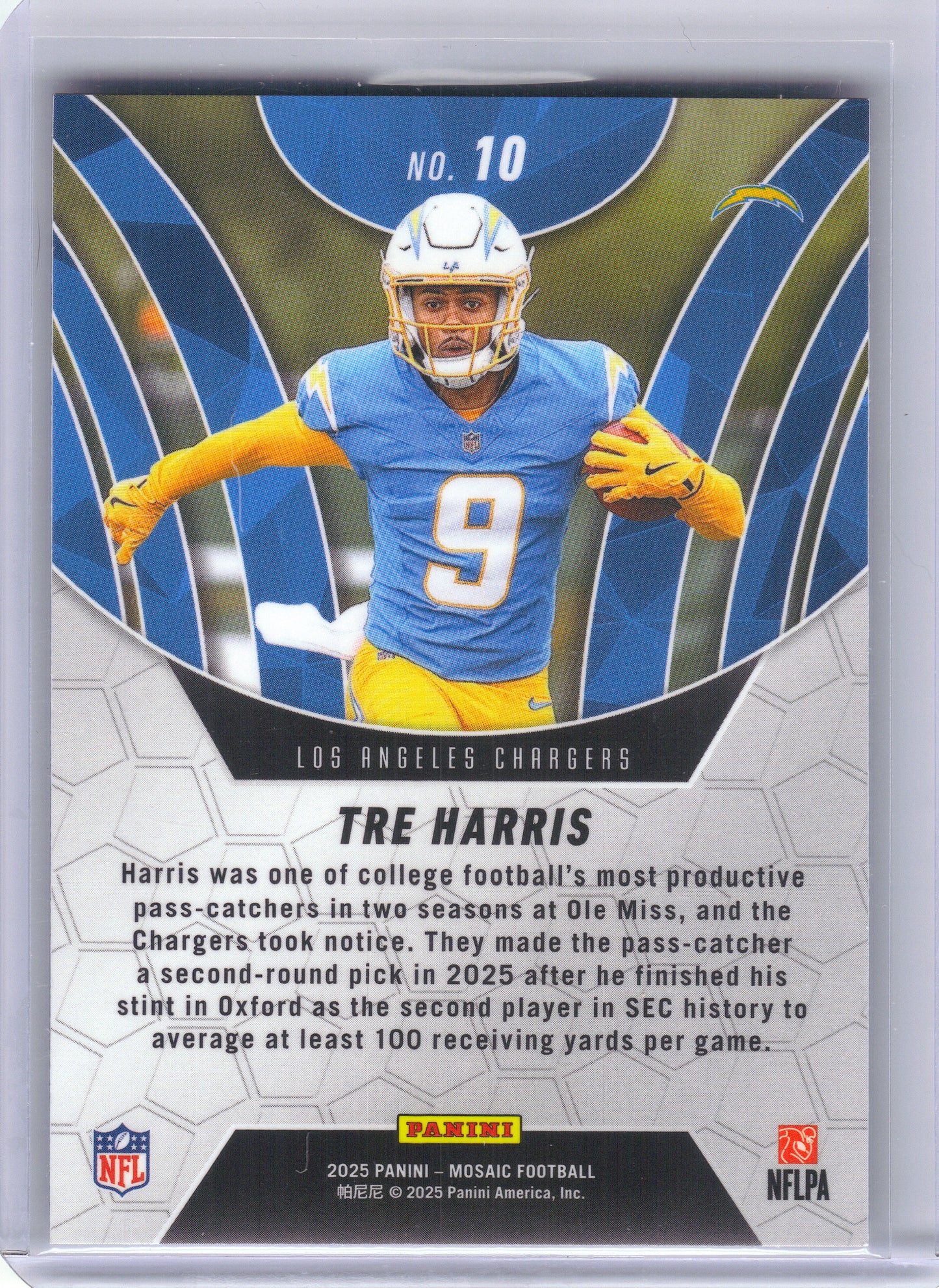2025 Panini Mosaic #10 Tre Harris Elevate Los Angeles Chargers