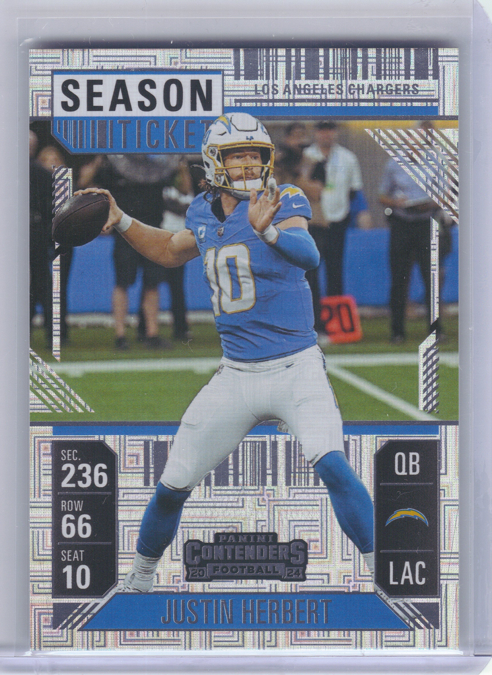 2024 Panini Contenders #55 Justin Herbert Retail Mojo Los Angeles Chargers