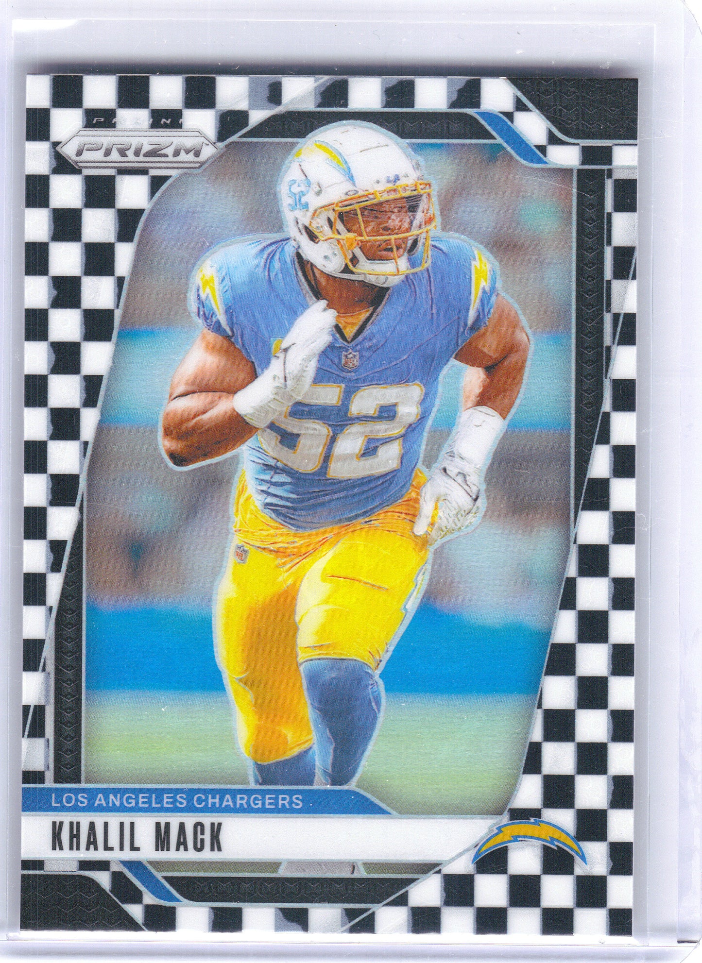 2024 Panini Prizm #162 Khalil Mack Black and White Checker Los Angeles Chargers
