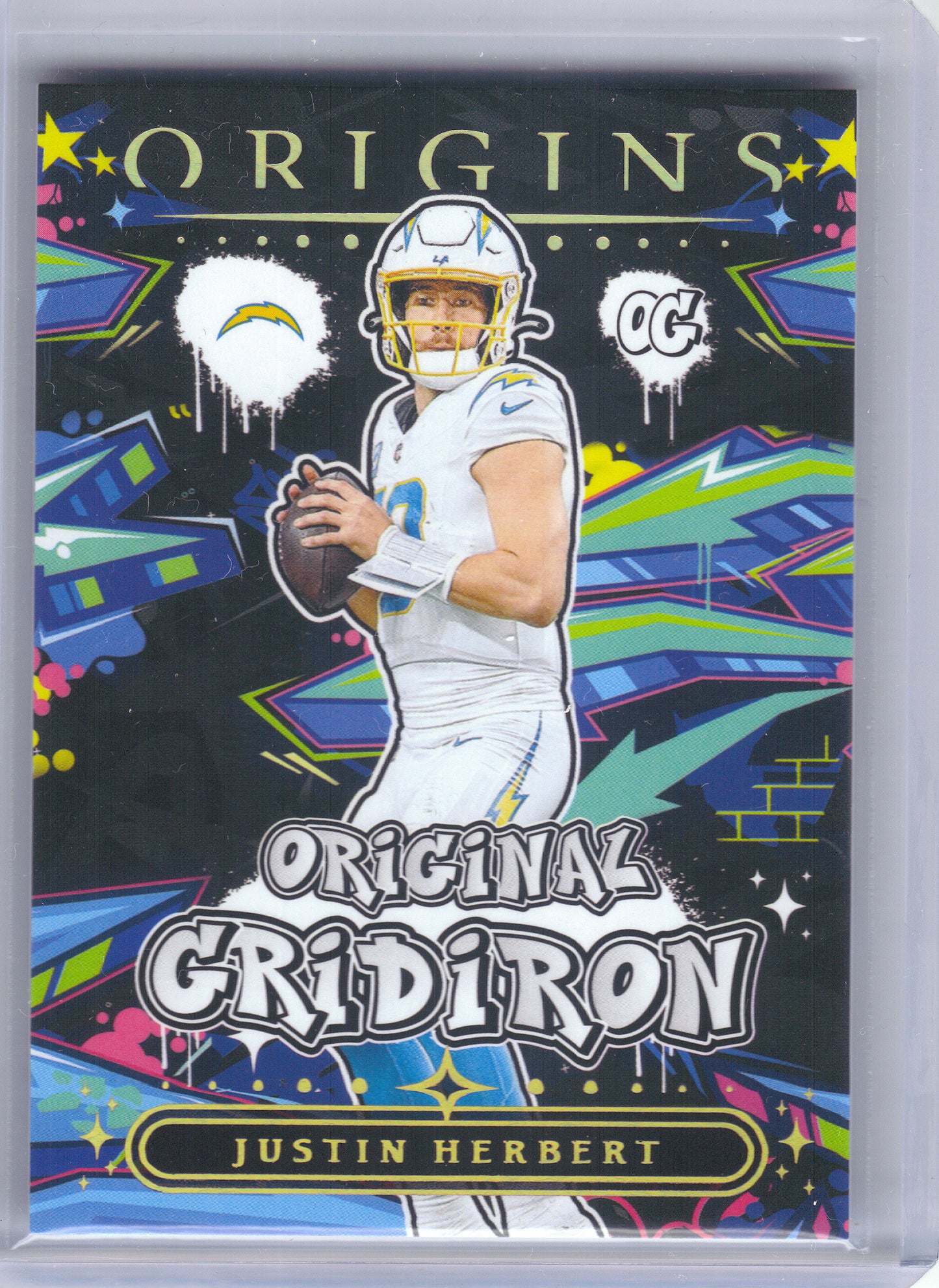 2025 Panini Origins #13 Justin Herbert Original Gridiron Los Angeles Chargers