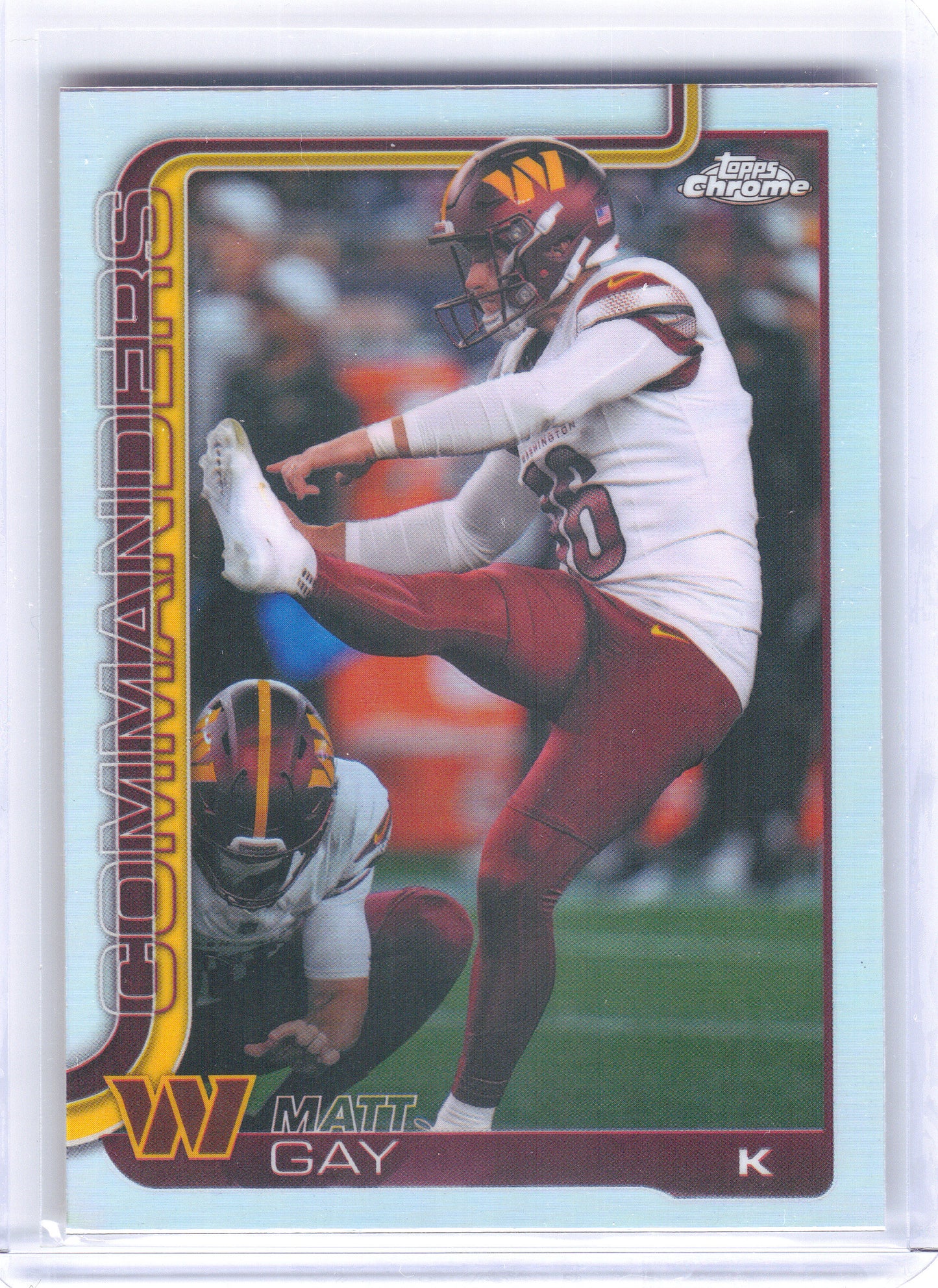2025 Topps Chrome #300 Matt Gay Refractor Washington Commanders