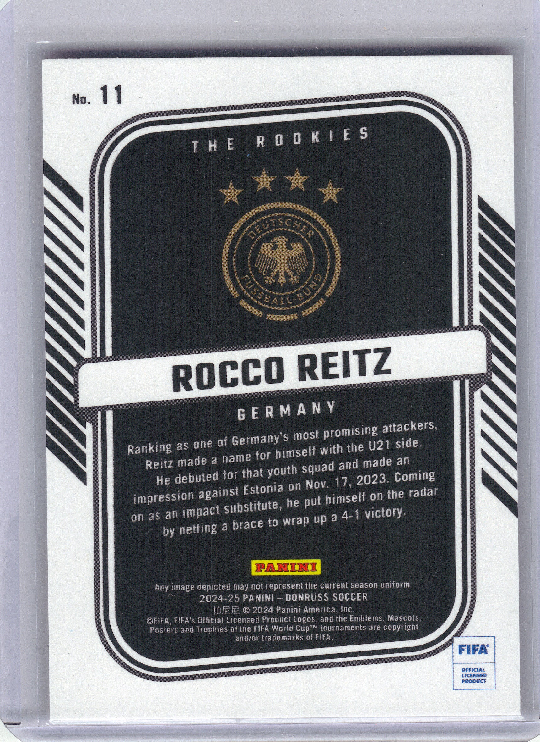 2024-25 Donruss #11 Rocco Reitz The Rookies Red Germany