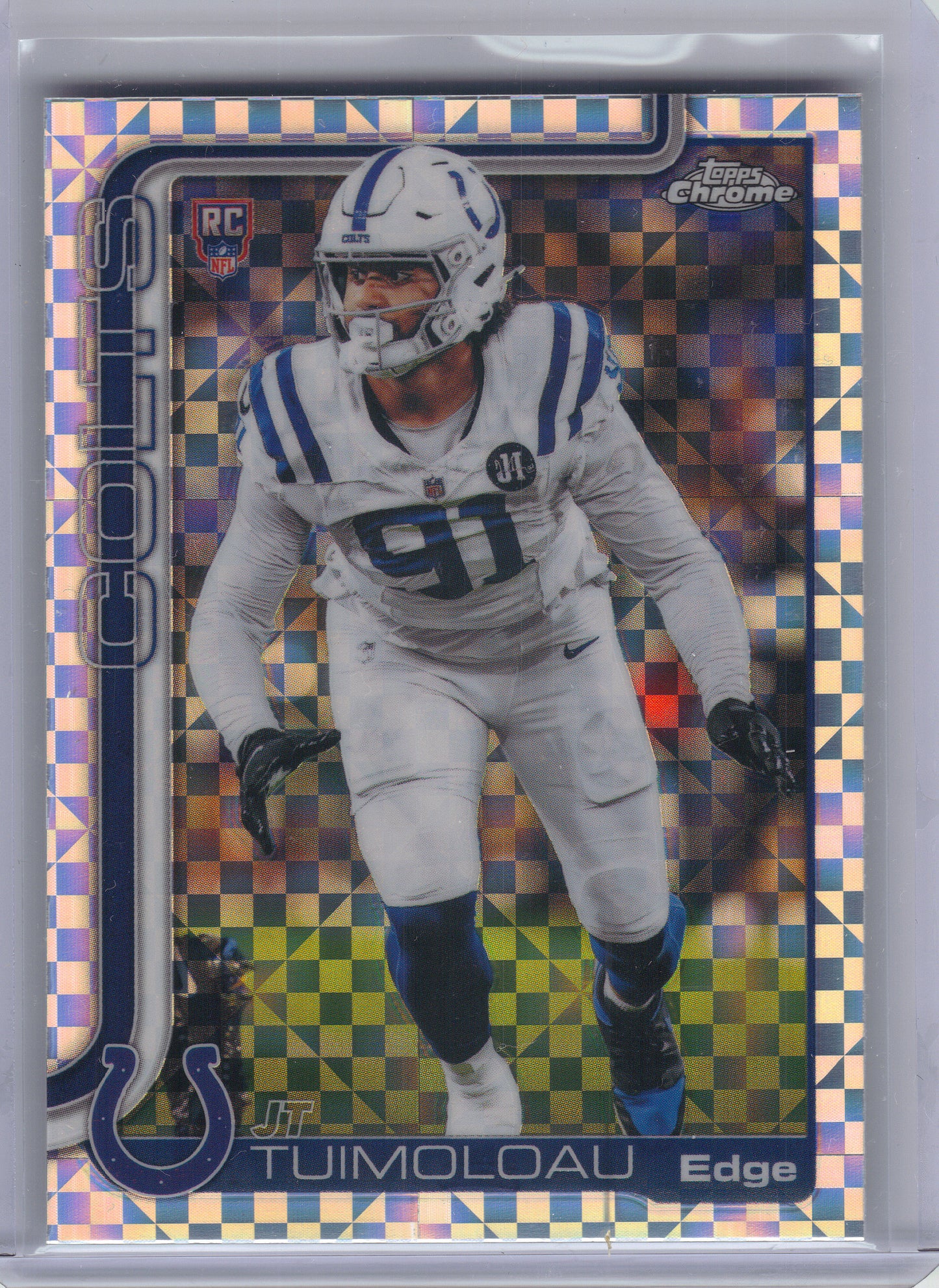 2025 Topps Chrome #356 JT Tuimoloau X-Fractor Indianapolis Colts RC