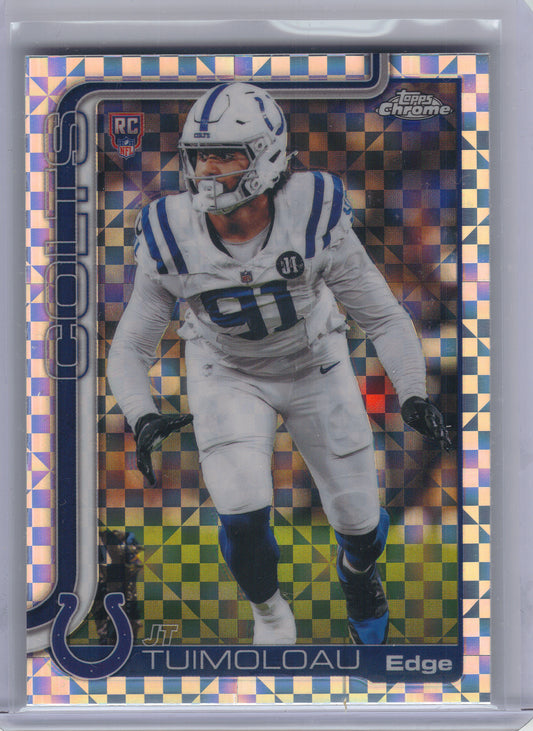 2025 Topps Chrome #356 JT Tuimoloau X-Fractor Indianapolis Colts RC