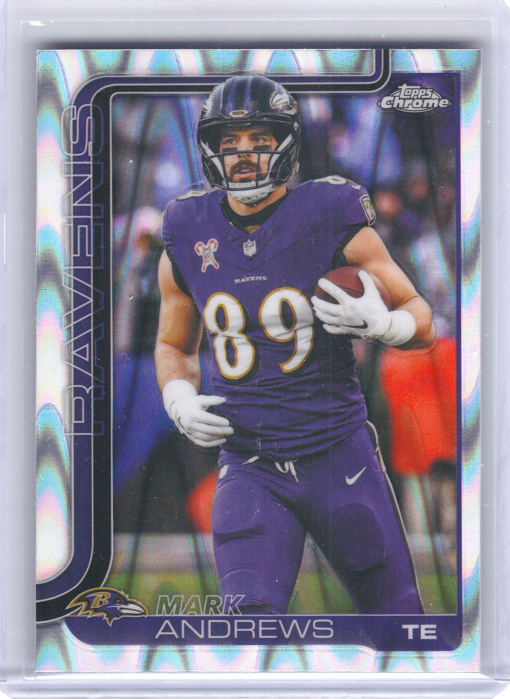 2025 Topps Chrome #23 Mark Andrews Ray Wave Refractor Baltimore Ravens