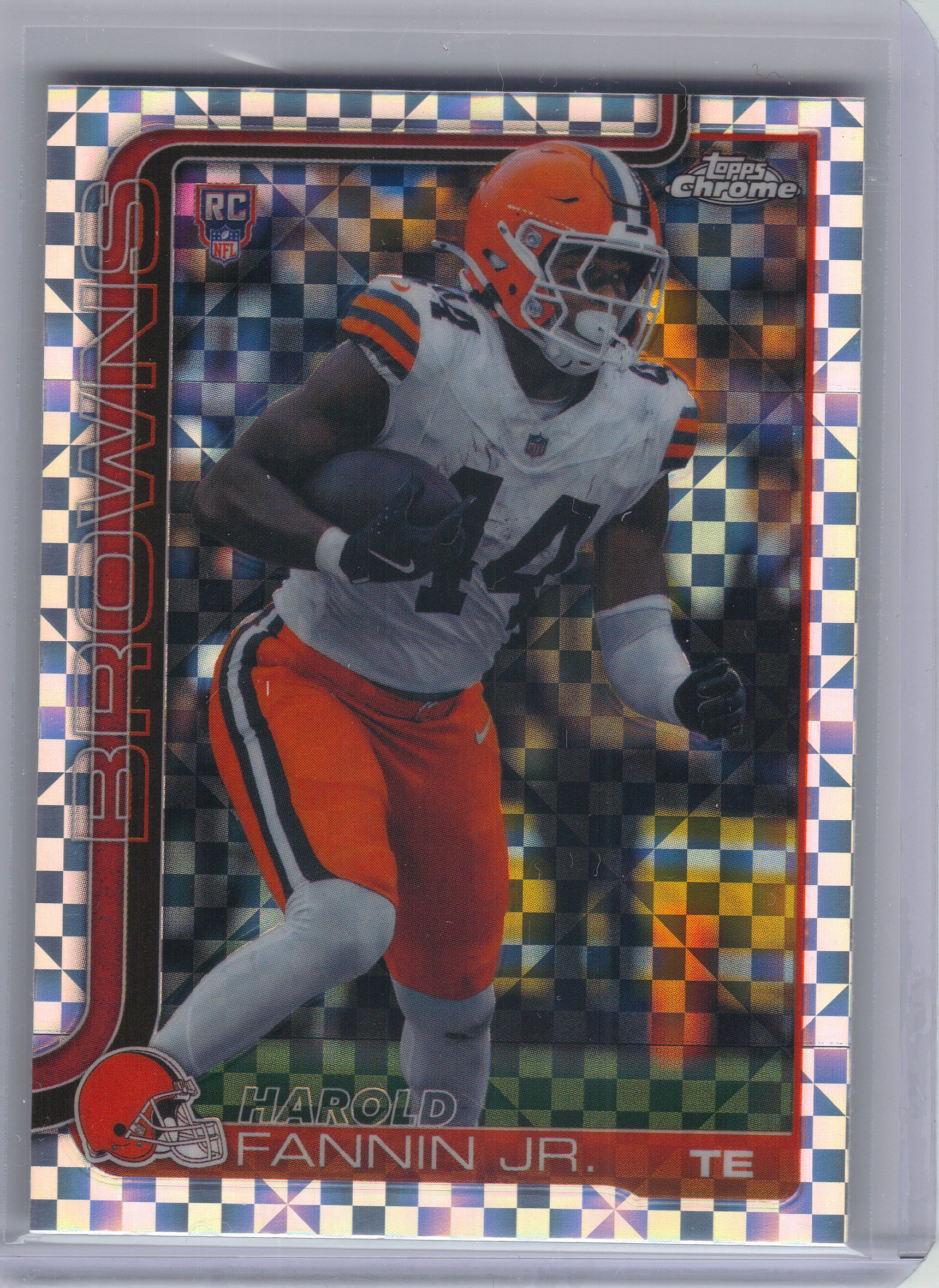 2025 Topps Chrome #339 Harold Fannin Jr. X-Fractor Cleveland Browns RC