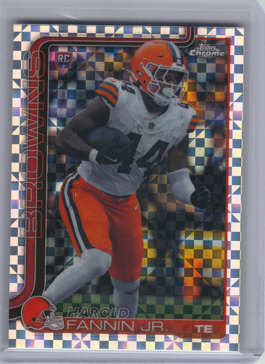 2025 Topps Chrome #339 Harold Fannin Jr. X-Fractor Cleveland Browns RC