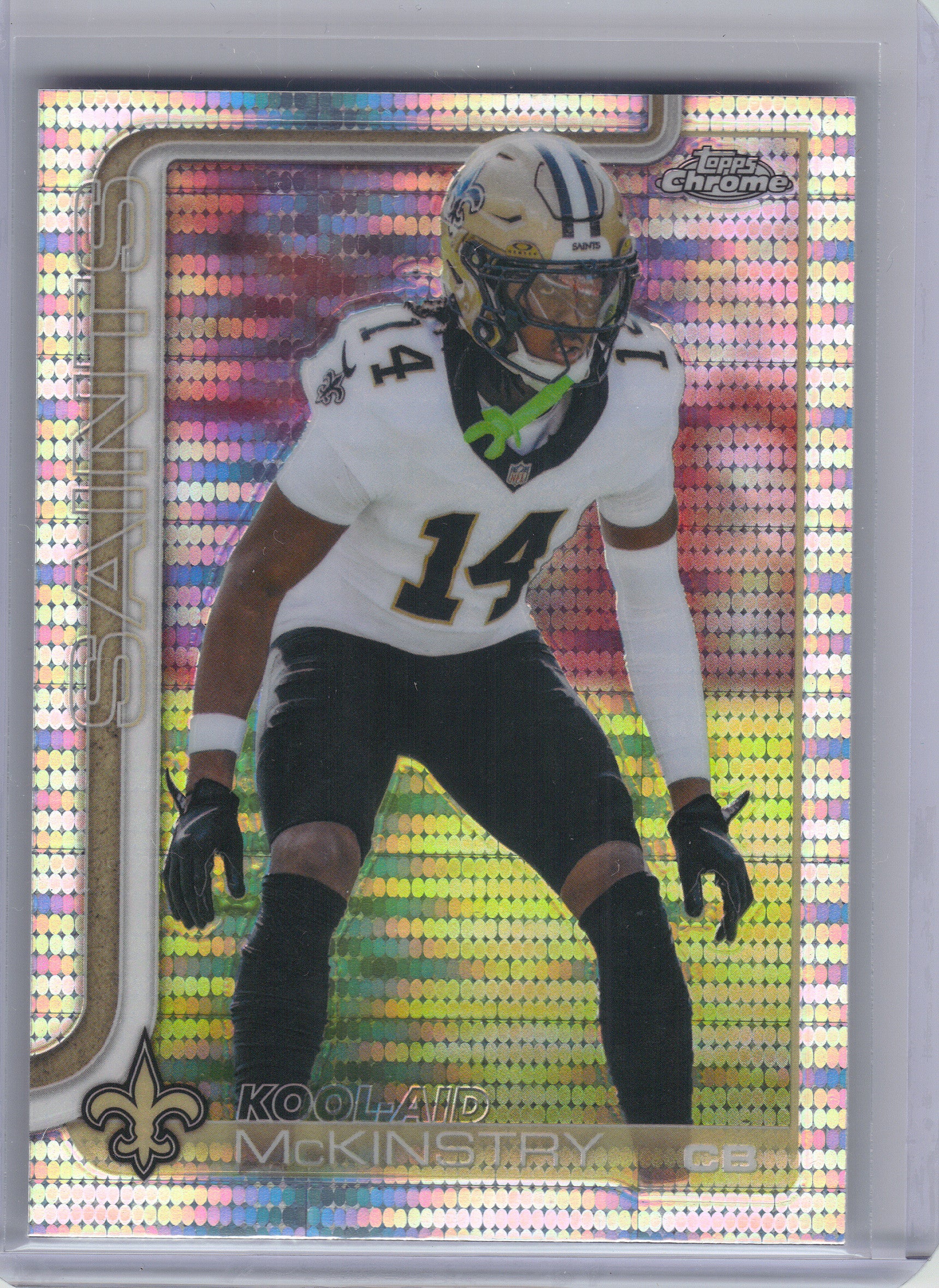 2025 Topps Chrome #224 Kool-Aid McKinstry Pulsar Refractor New Orleans Saints