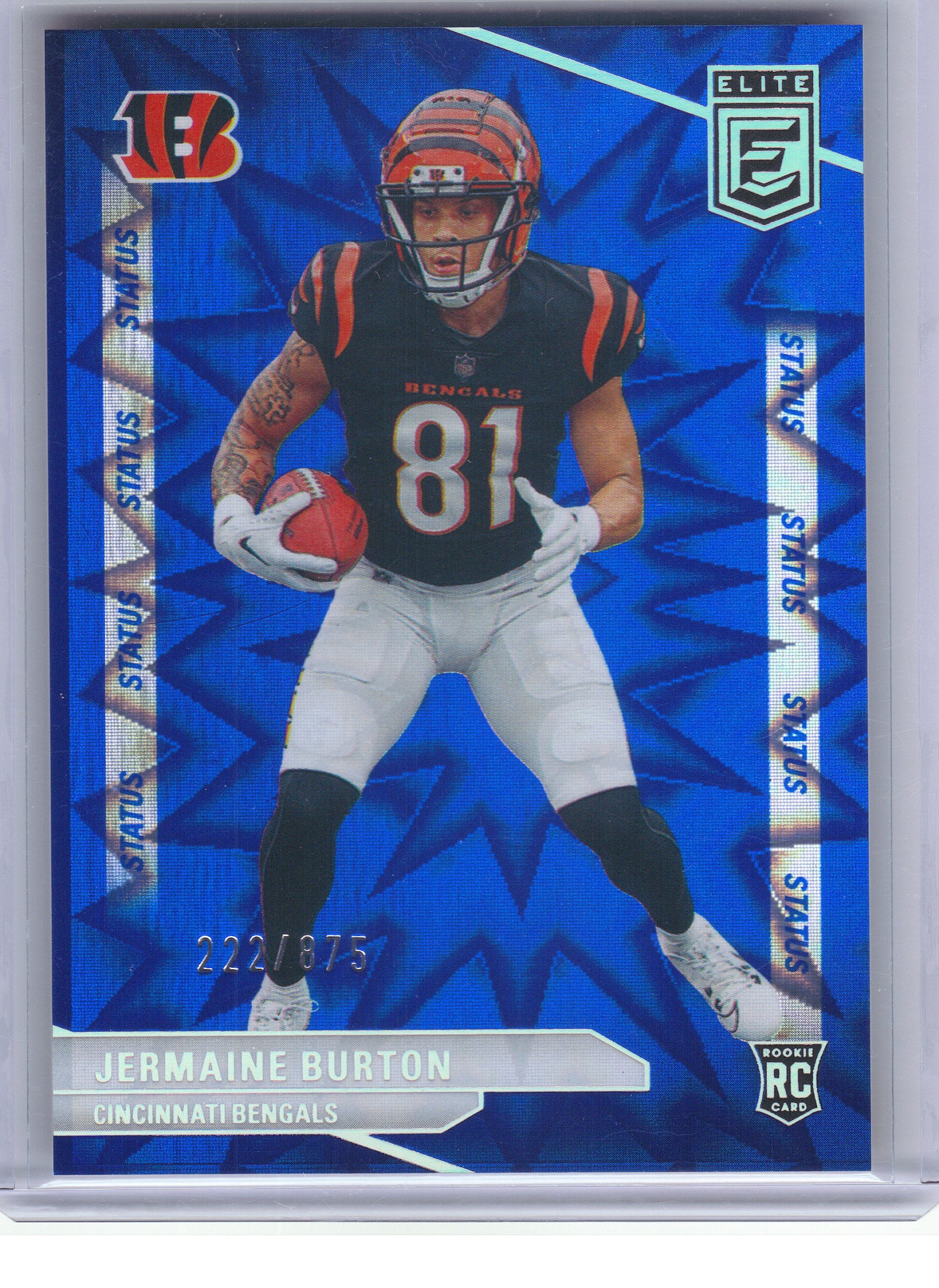 2024 Donruss Elite #176 Jermaine Burton Status Explosion #/875 Cincinnati Bengals SN,RC