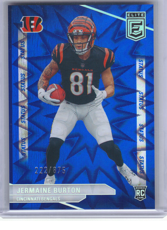 2024 Donruss Elite #176 Jermaine Burton Status Explosion #/875 Cincinnati Bengals SN,RC