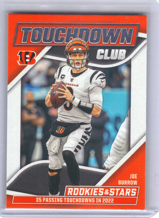 2023 Panini Rookies & Stars #TD-7 Joe Burrow Touchdown Club Cincinnati Bengals