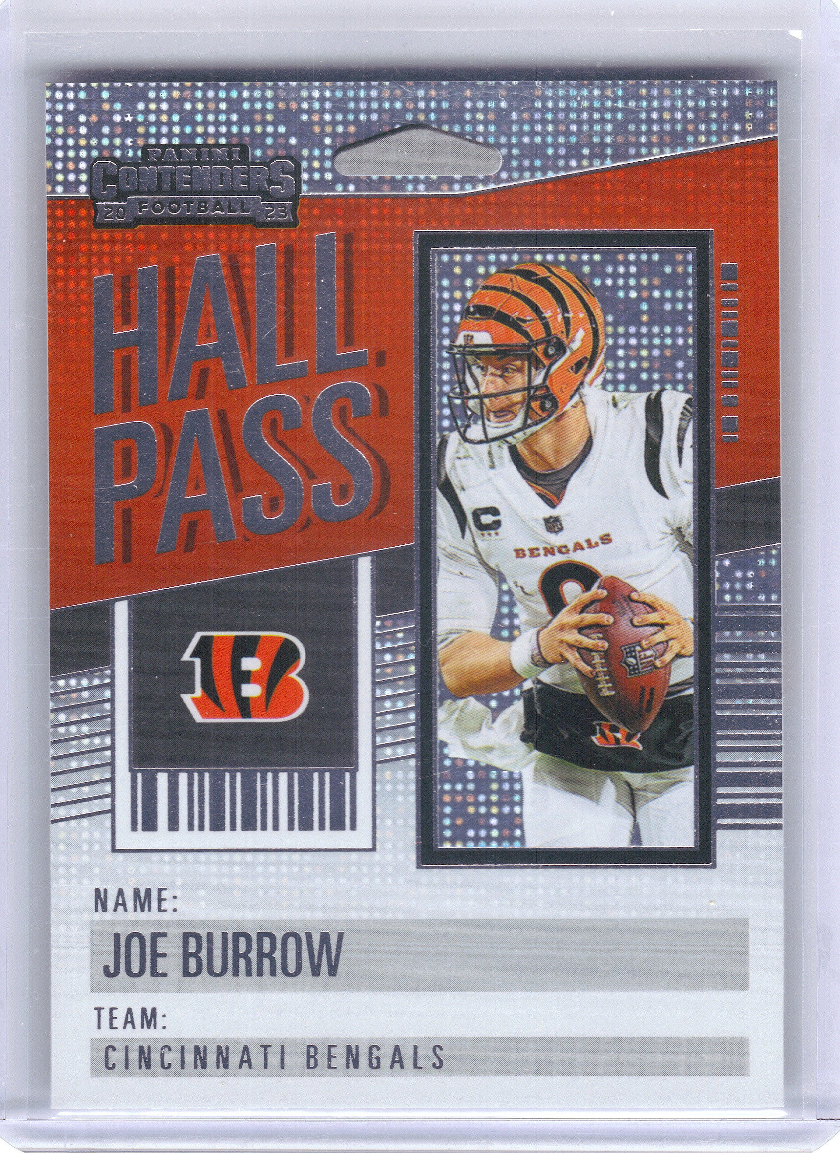 2023 Panini Contenders #9 Joe Burrow Hall Pass Cincinnati Bengals
