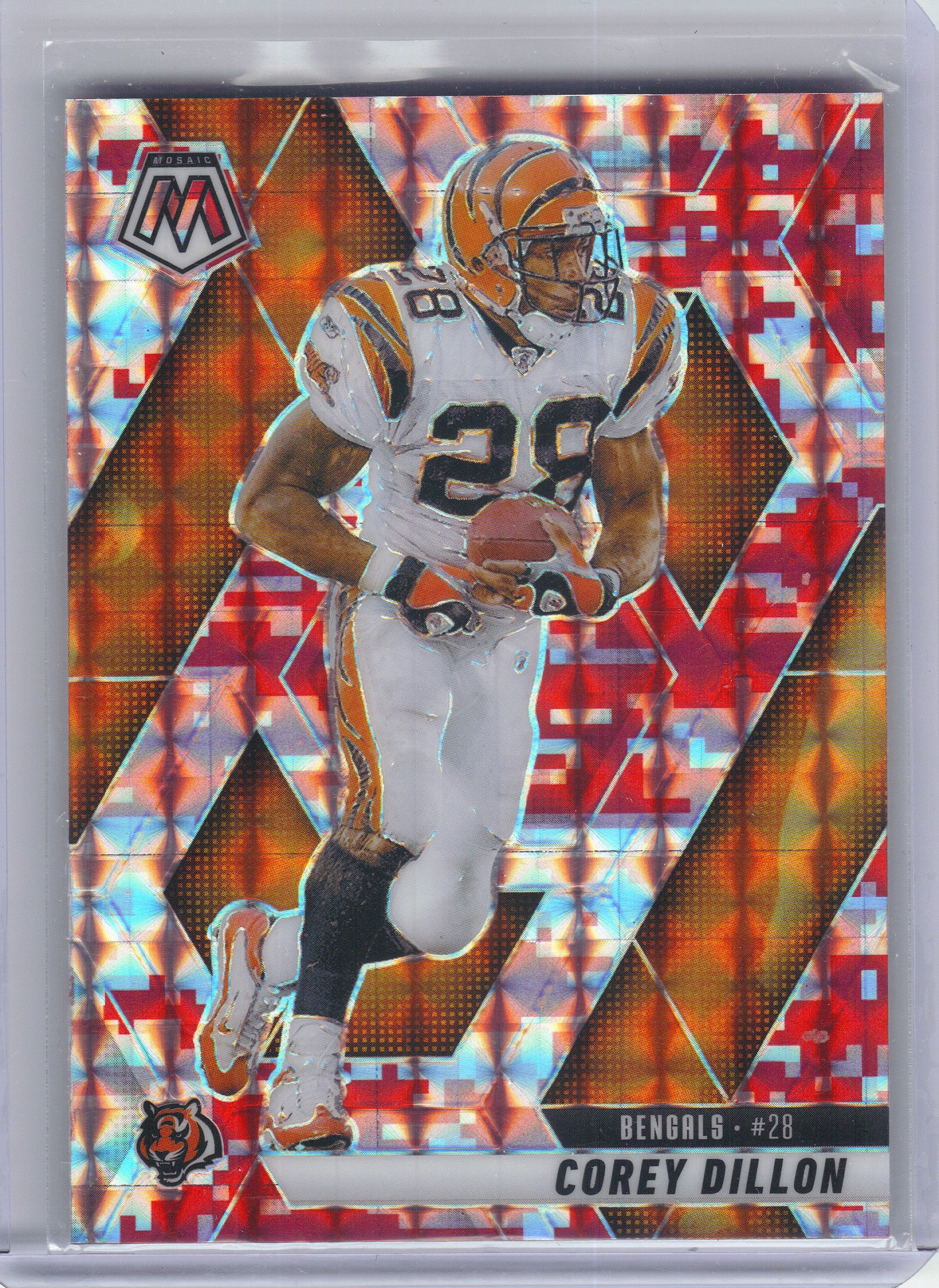 2025 Panini Mosaic #158 Corey Dillon Mosaic Camo Pink Cincinnati Bengals