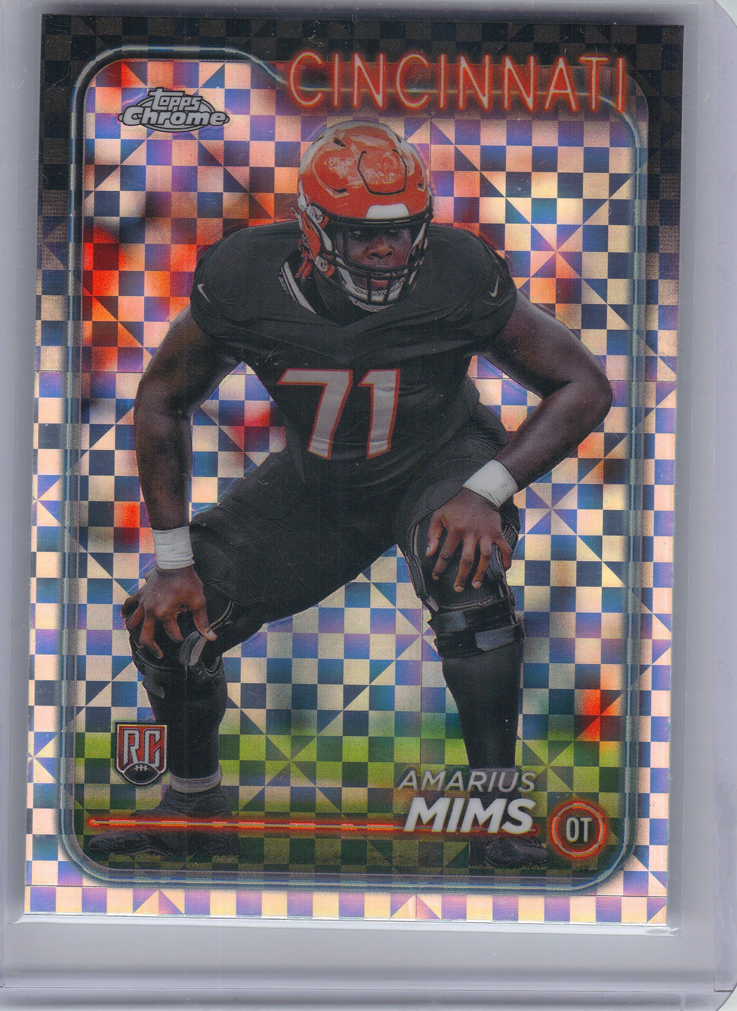 2024 Topps Chrome #271 Amarius Mims X-Fractor Cincinnati Bengals RC