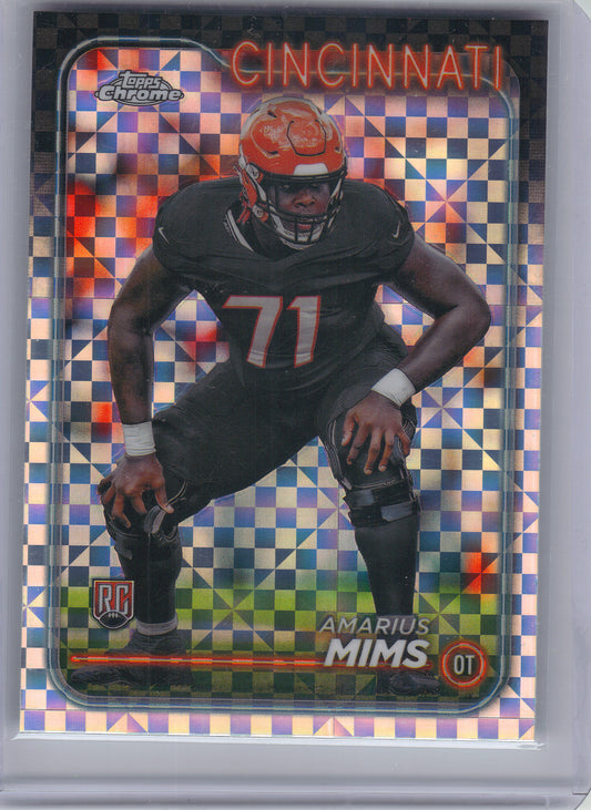 2024 Topps Chrome #271 Amarius Mims X-Fractor Cincinnati Bengals RC