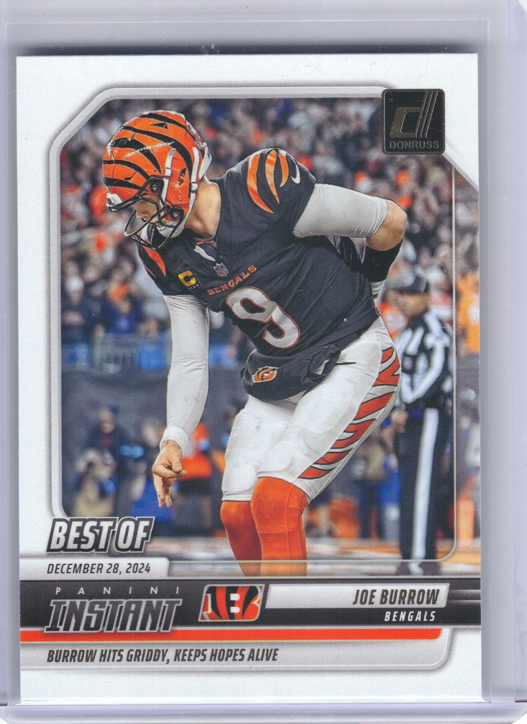 2025 Donruss #INS-JBW Joe Burrow Best of Instant Cincinnati Bengals