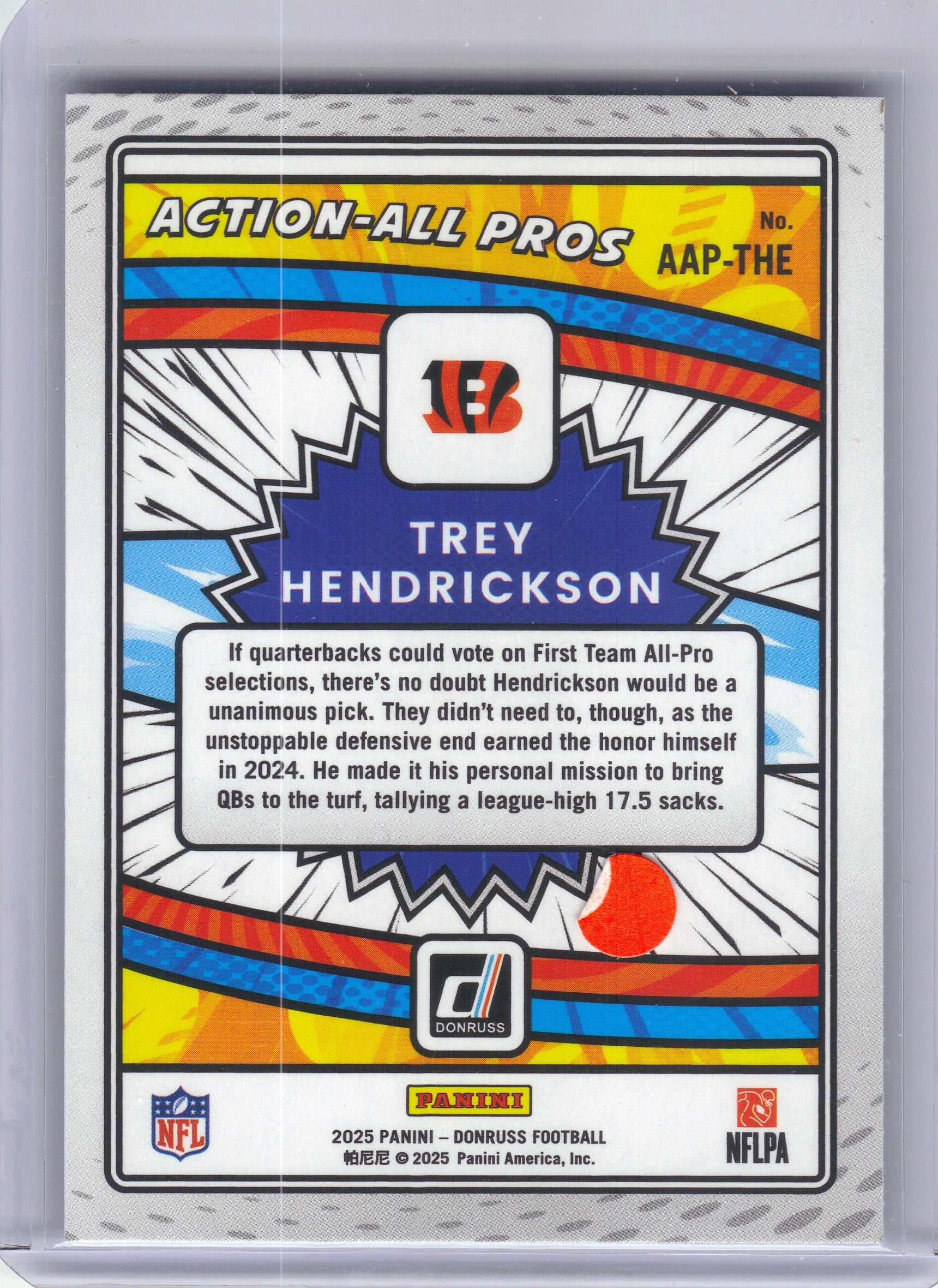 2025 Donruss #AAP-THE Trey Hendrickson Action-All Pros Cincinnati Bengals