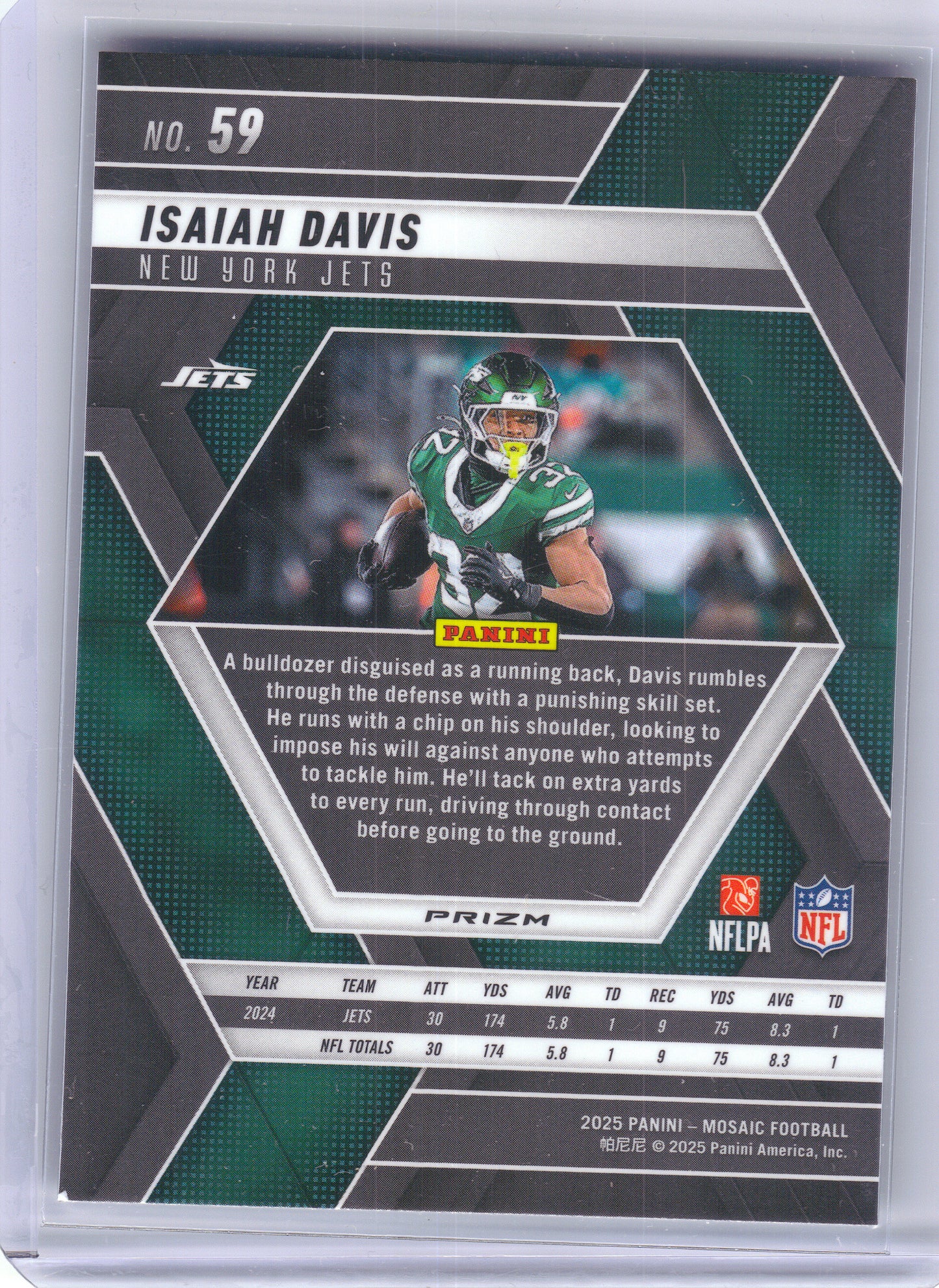 2025 Panini Mosaic #59 Isaiah Davis Mosaic New York Jets