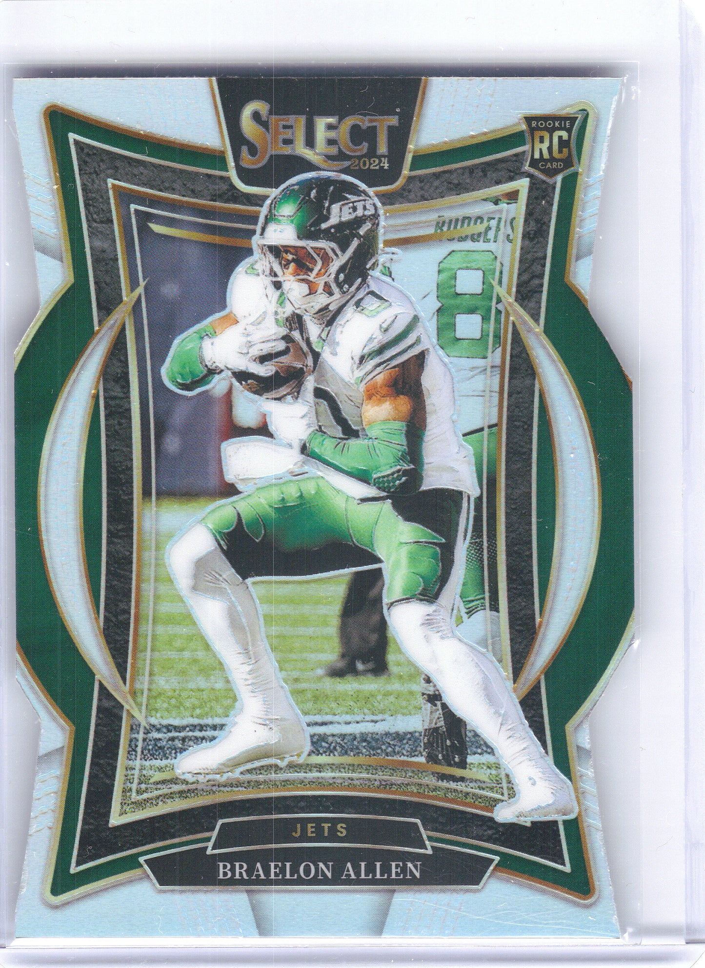 2024 Panini Select #10 Braelon Allen Silver Prizm Die Cut New York Jets RC