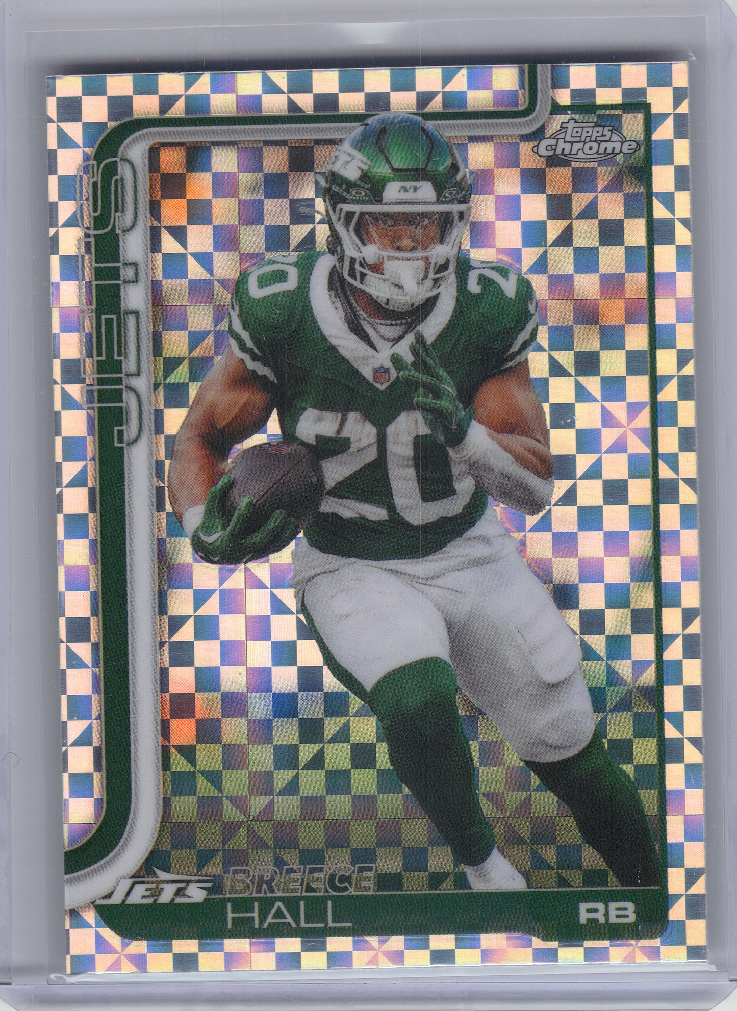 2025 Topps Chrome #238 Breece Hall X-Fractor New York Jets
