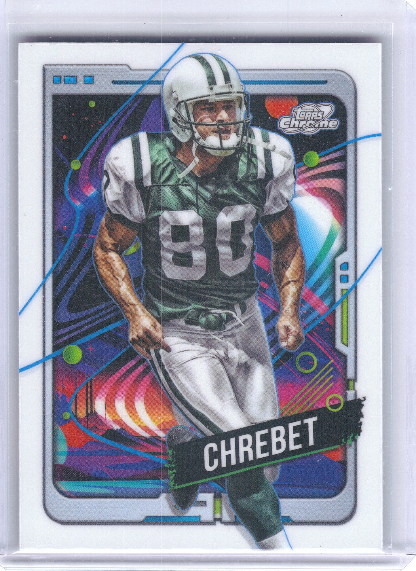 2024 Topps Chrome Cosmic #73 Wayne Chrebet White Hole Refractors New York Jets