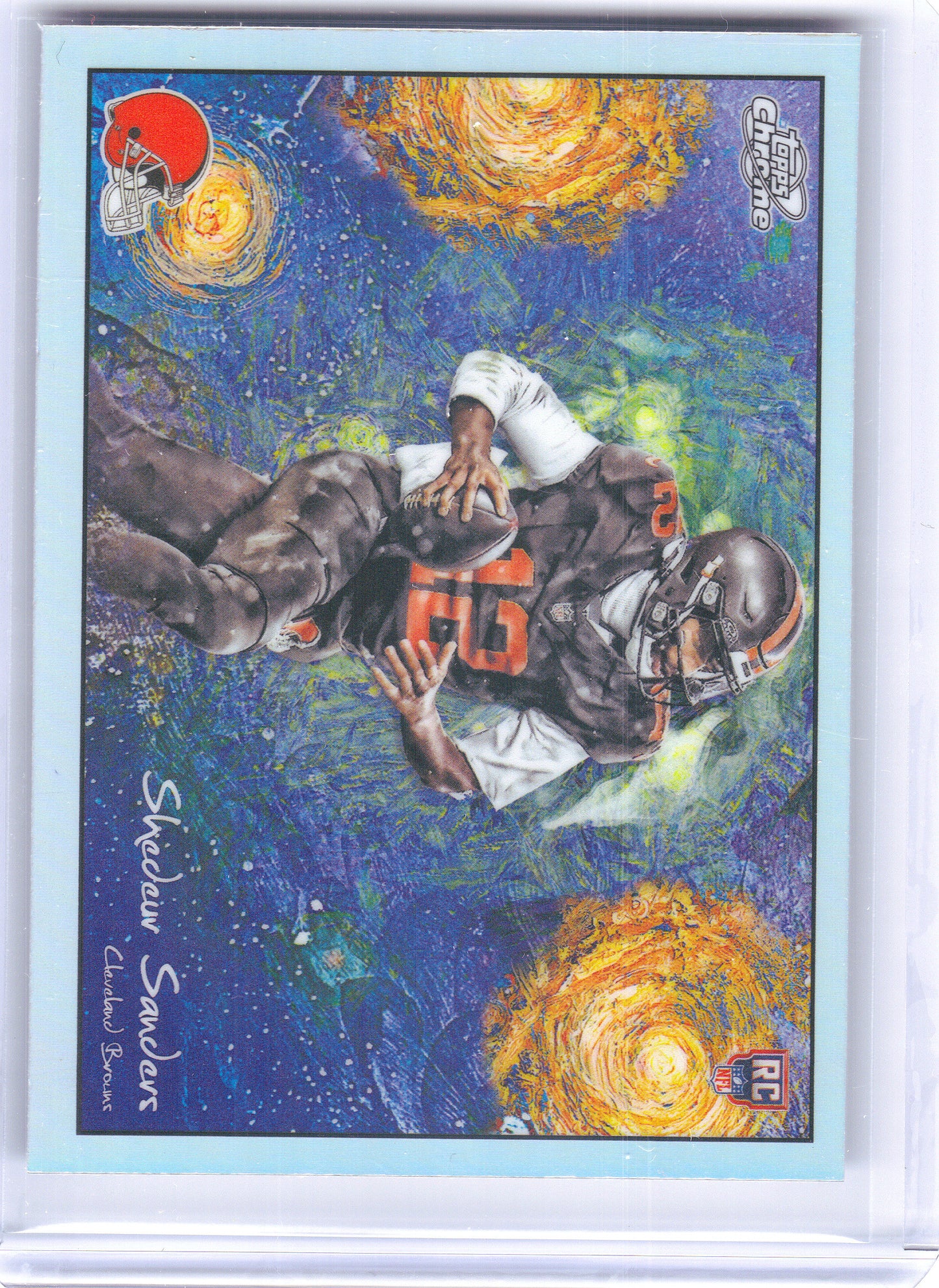 2025 Topps Chrome Cosmic #STN-3 Shedeur Sanders Stars in the Night Cleveland Browns