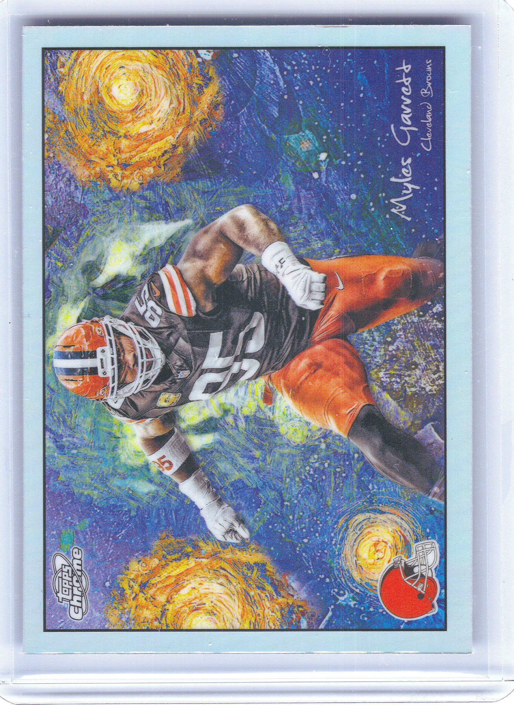 2025 Topps Chrome Cosmic #STN-23 Myles Garrett Stars in the Night Cleveland Browns
