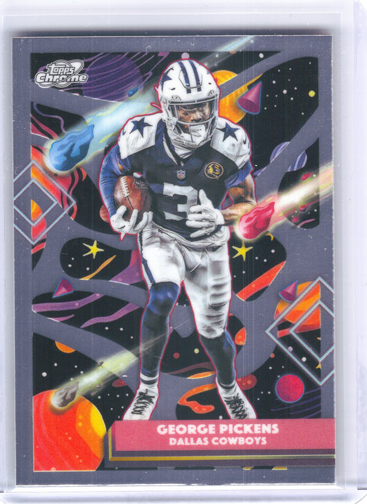 2025 Topps Chrome Cosmic #27 George Pickens Dallas Cowboys