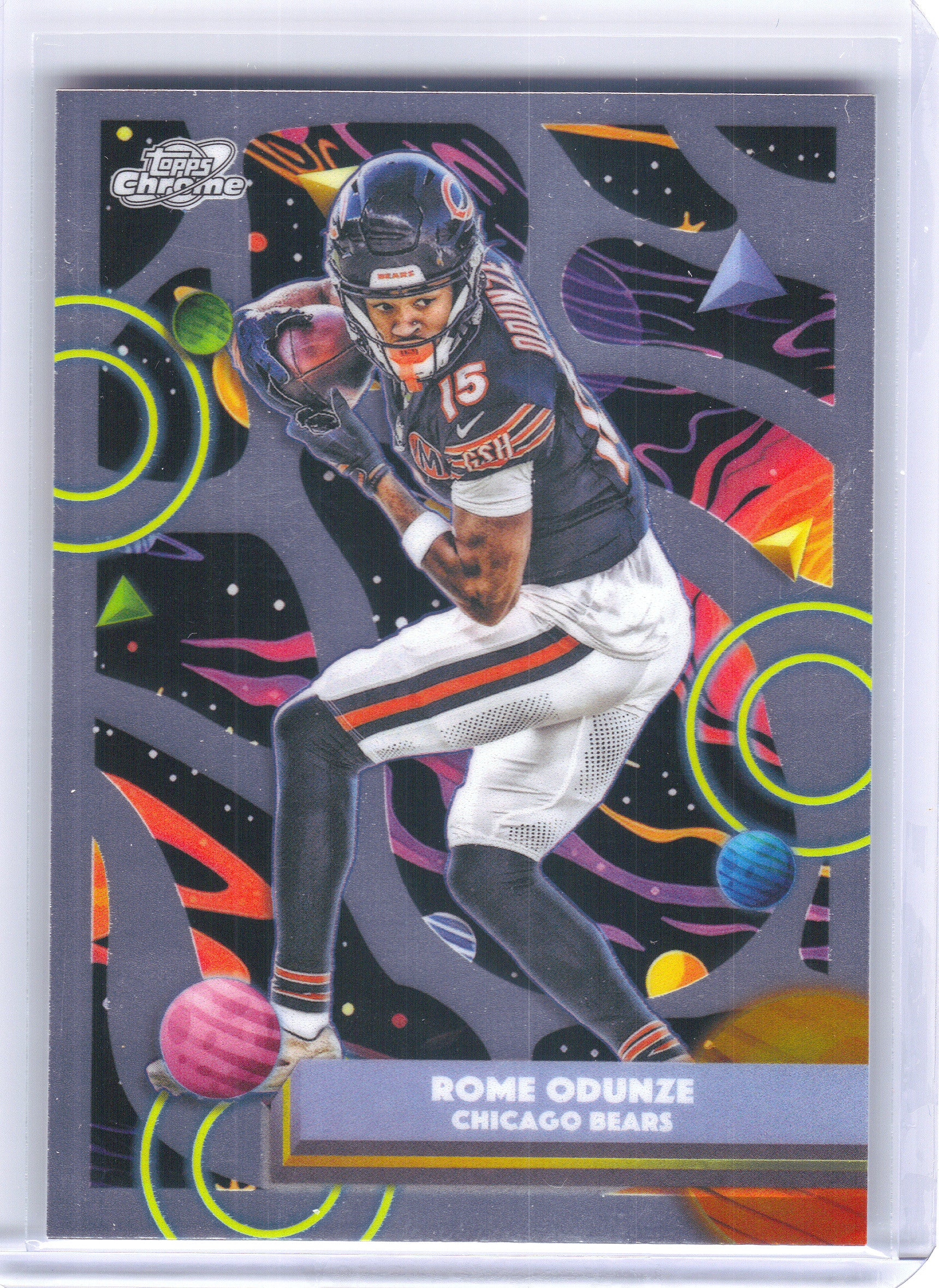 2025 Topps Chrome Cosmic #18 Rome Odunze Chicago Bears