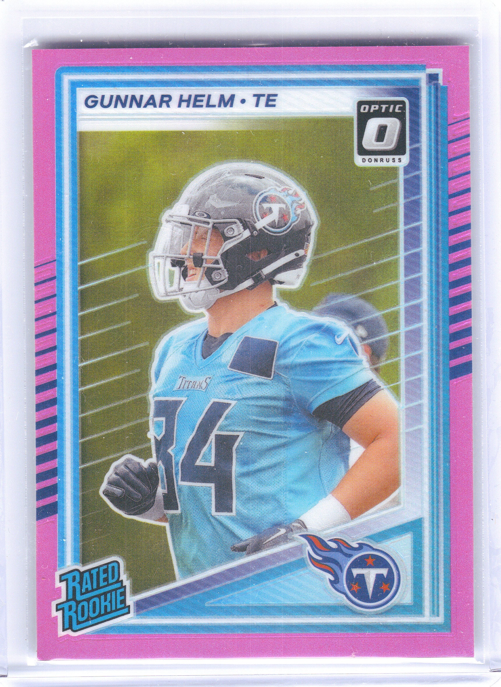 2025 Donruss Optic #294 Gunnar Helm Pink Tennessee Titans RC