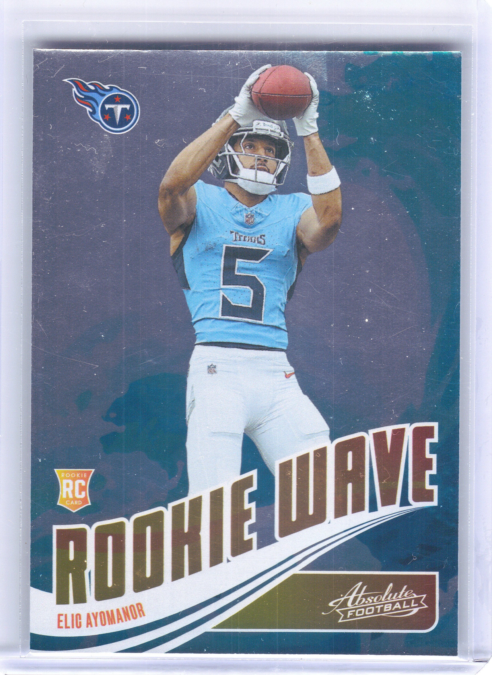 2025 Panini Absolute #RW-EAR Elic Ayomanor Rookie Wave Tennessee Titans