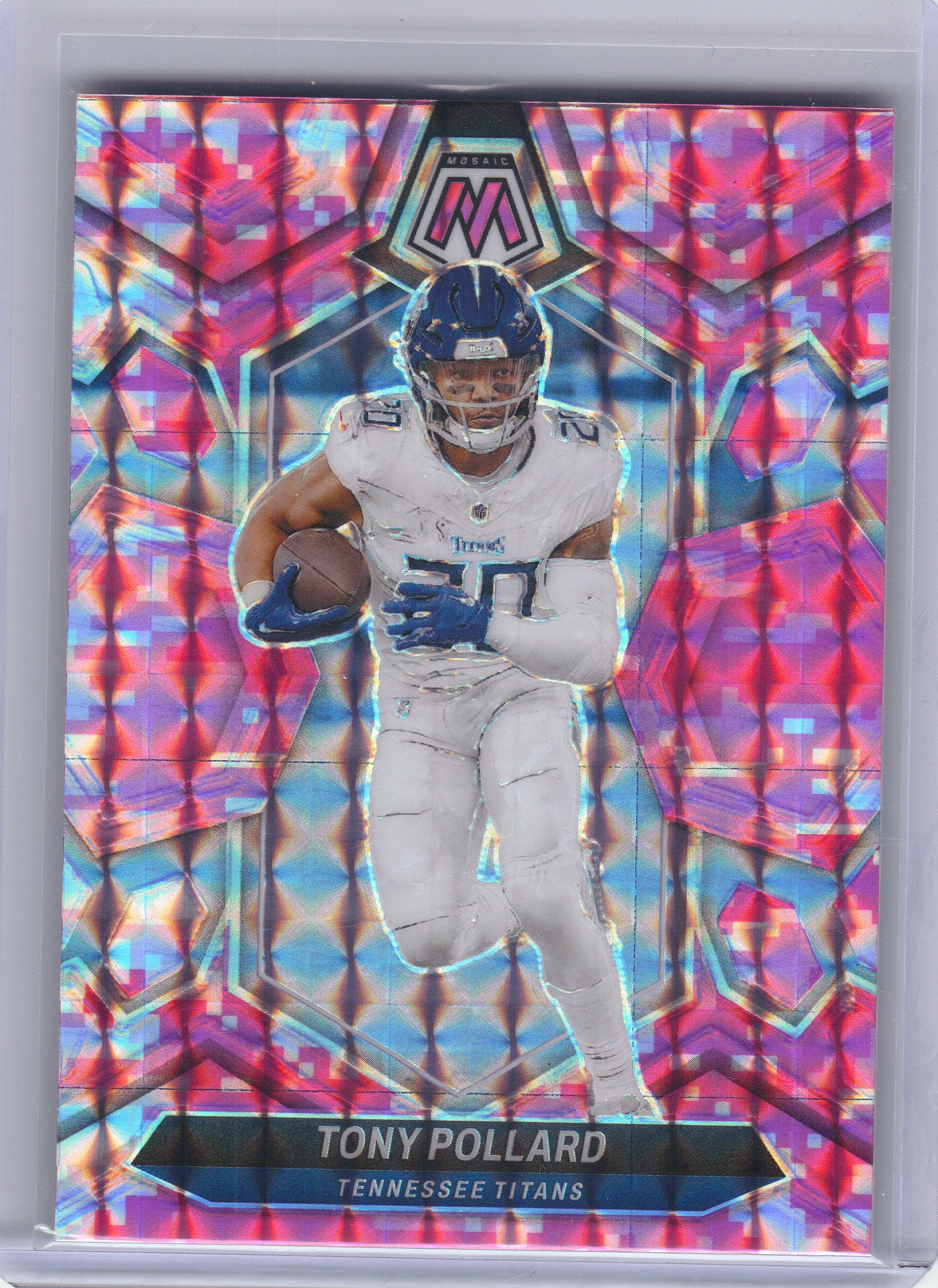 2024 Panini Mosaic #212 Tony Pollard Mosaic Camo Pink Tennessee Titans