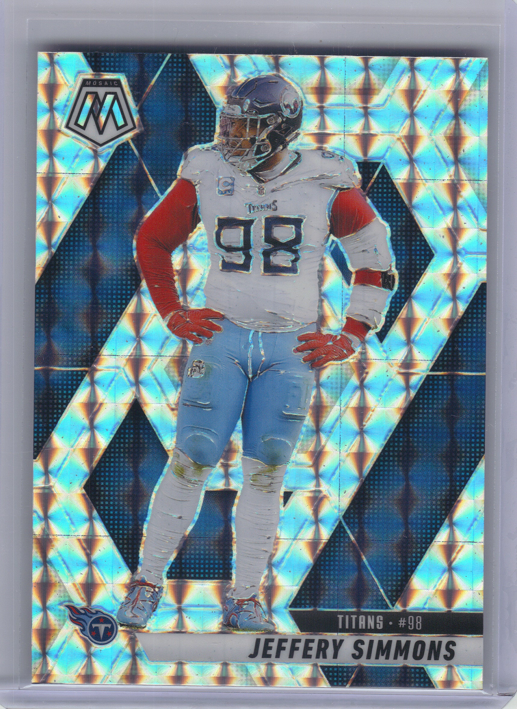 2025 Panini Mosaic #81 Jeffery Simmons Mosaic Tennessee Titans
