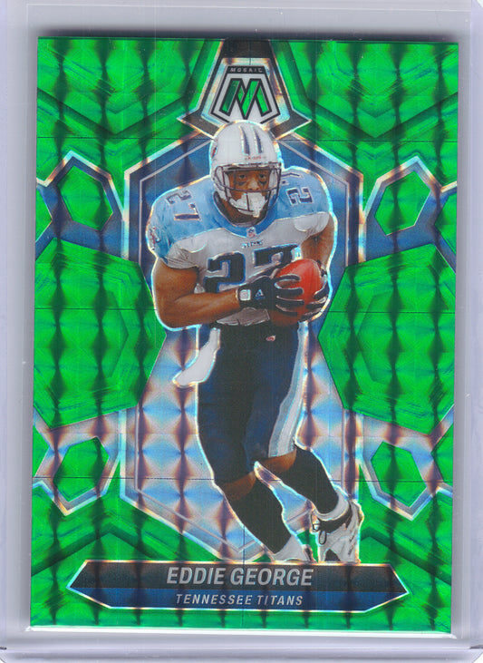 2024 Panini Mosaic #232 Eddie George Mosaic Green Tennessee Titans